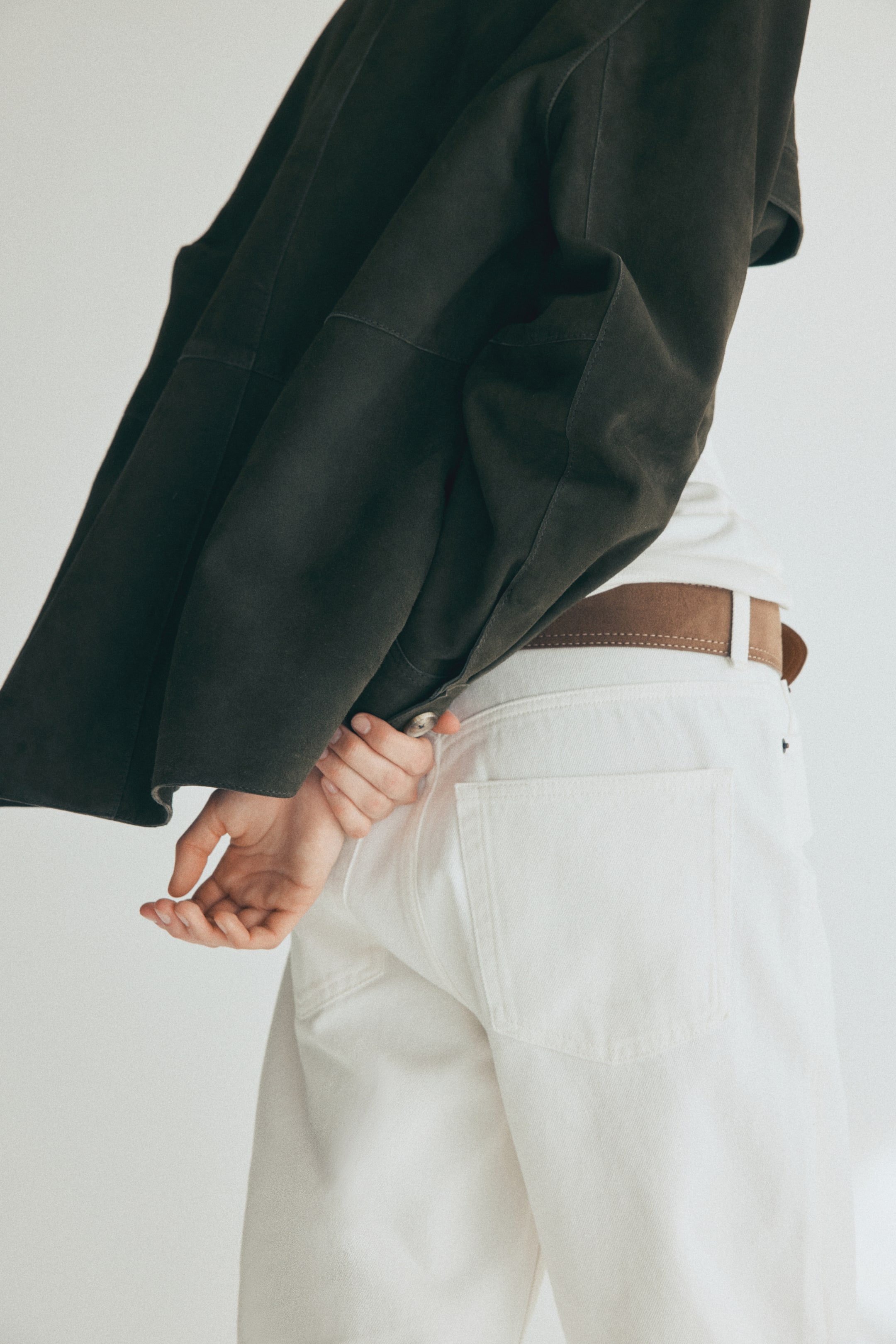 Denim Bermuda Shorts with Belt