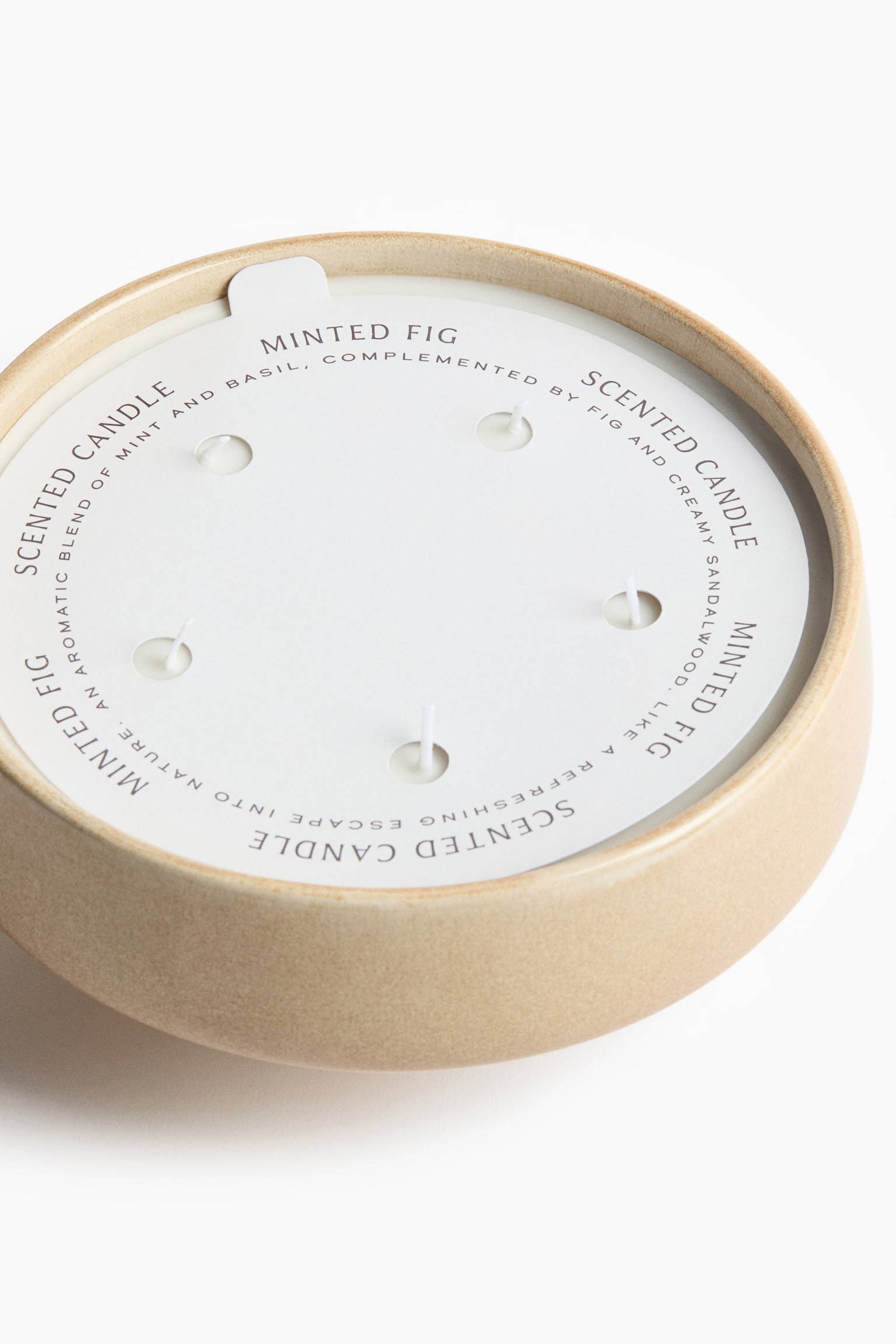 נר ריחני גדול בניחוח צמחים-בז'/Minted Fig - 3