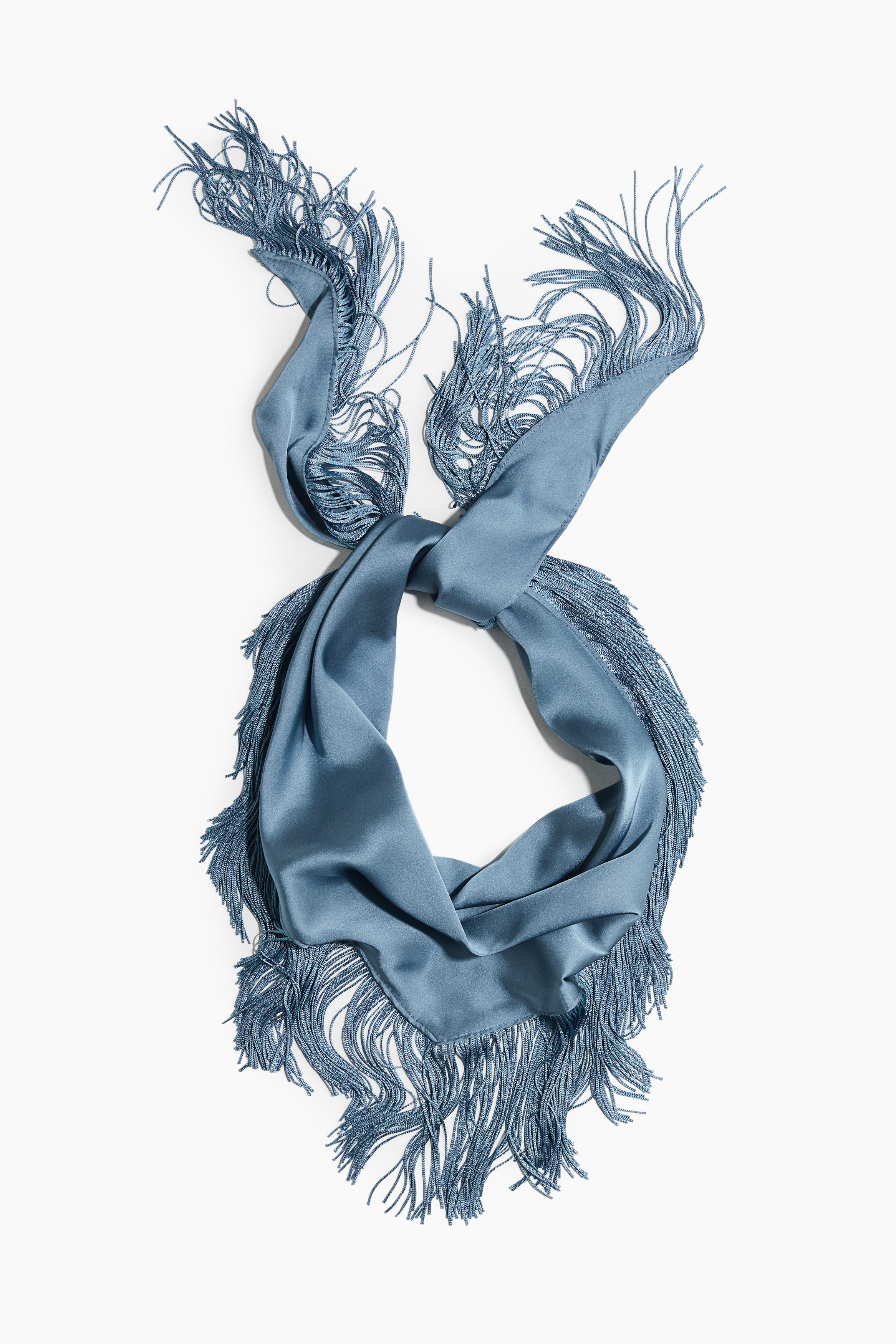 Foulard triangolare con frangeModello
