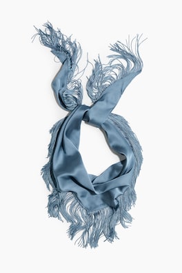 Trekantsscarf med fransar