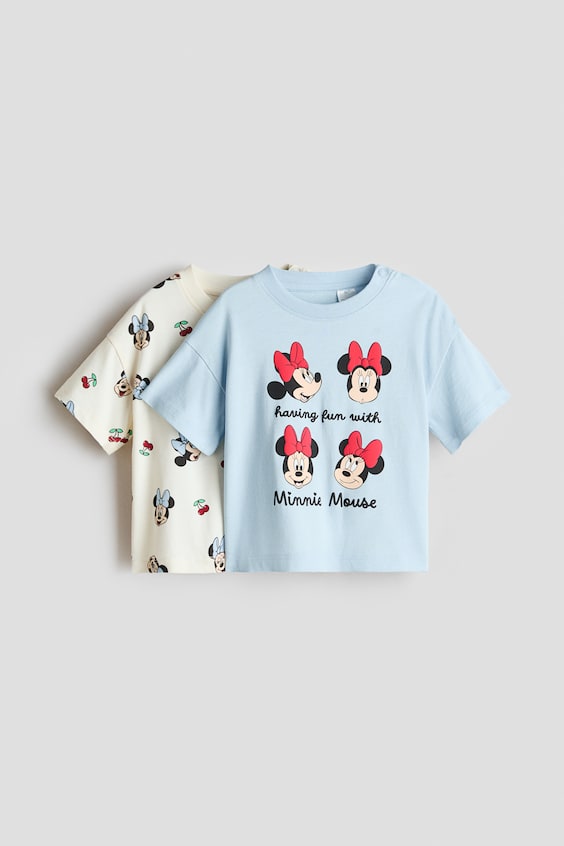 Детские футболки H&M 2-Pack Printed Cotton T-Shirts