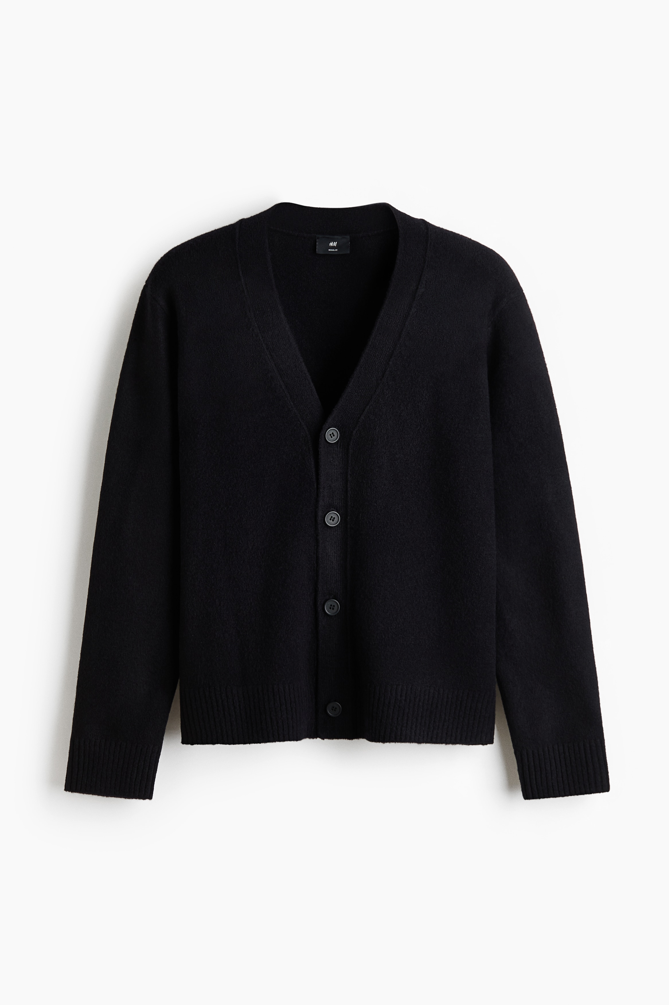 Cardigan in Regular Fit - Schwarz/Dunkelgraumeliert/Dunkelbraun