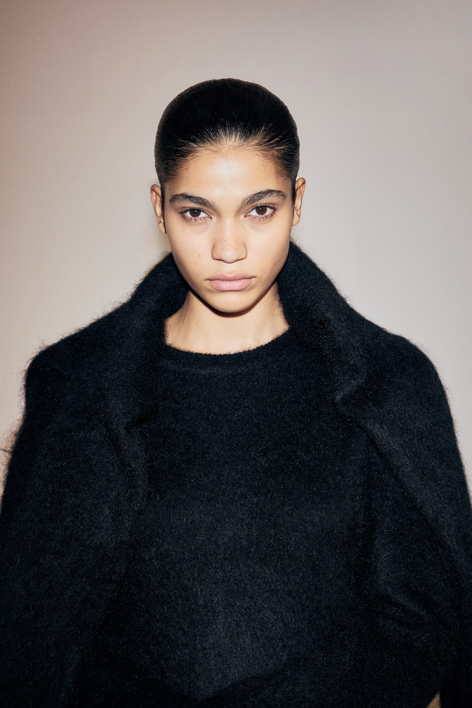 Mohair-blend jumper - Black/Bright red/Dark grey marl/Dark beige/Cream/Bright blue - 4