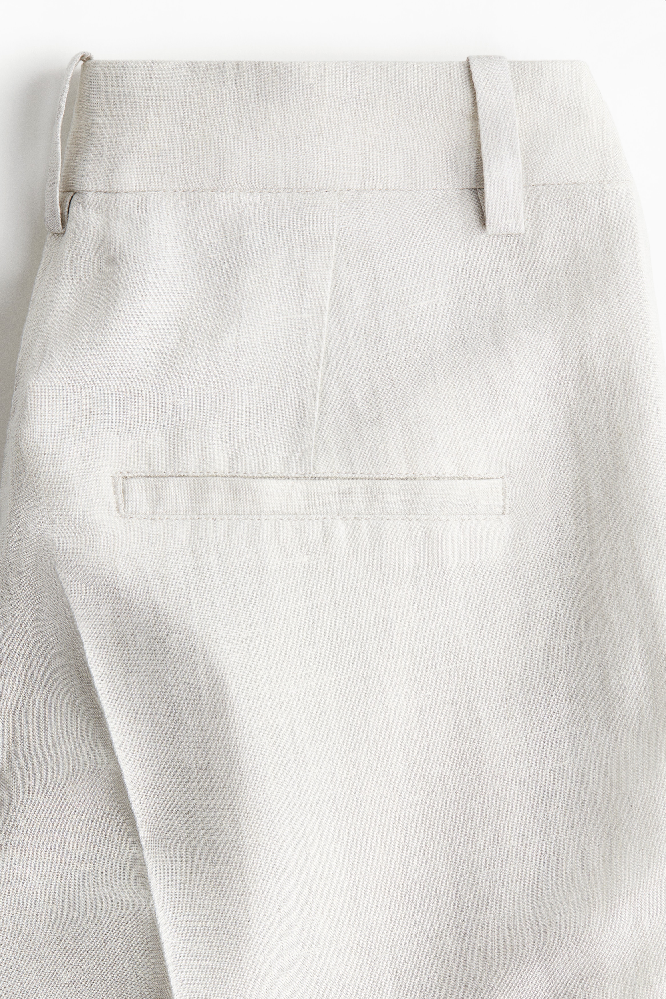 Wide linen-blend trousers