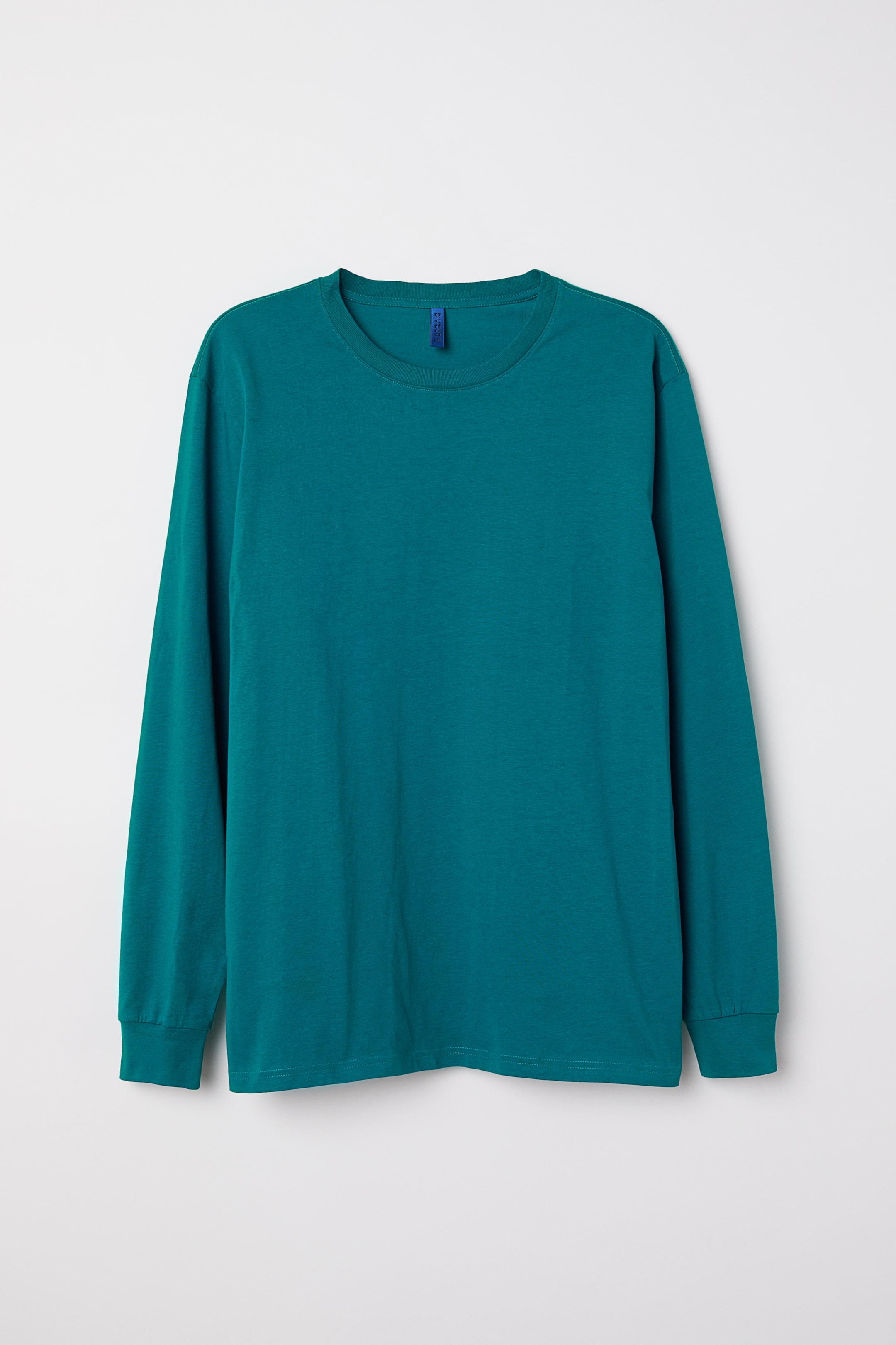 Näytä suurempi kuva: Pitkähihainen pusero - Tummanturkoosi - MIEHET | H&M FI 1