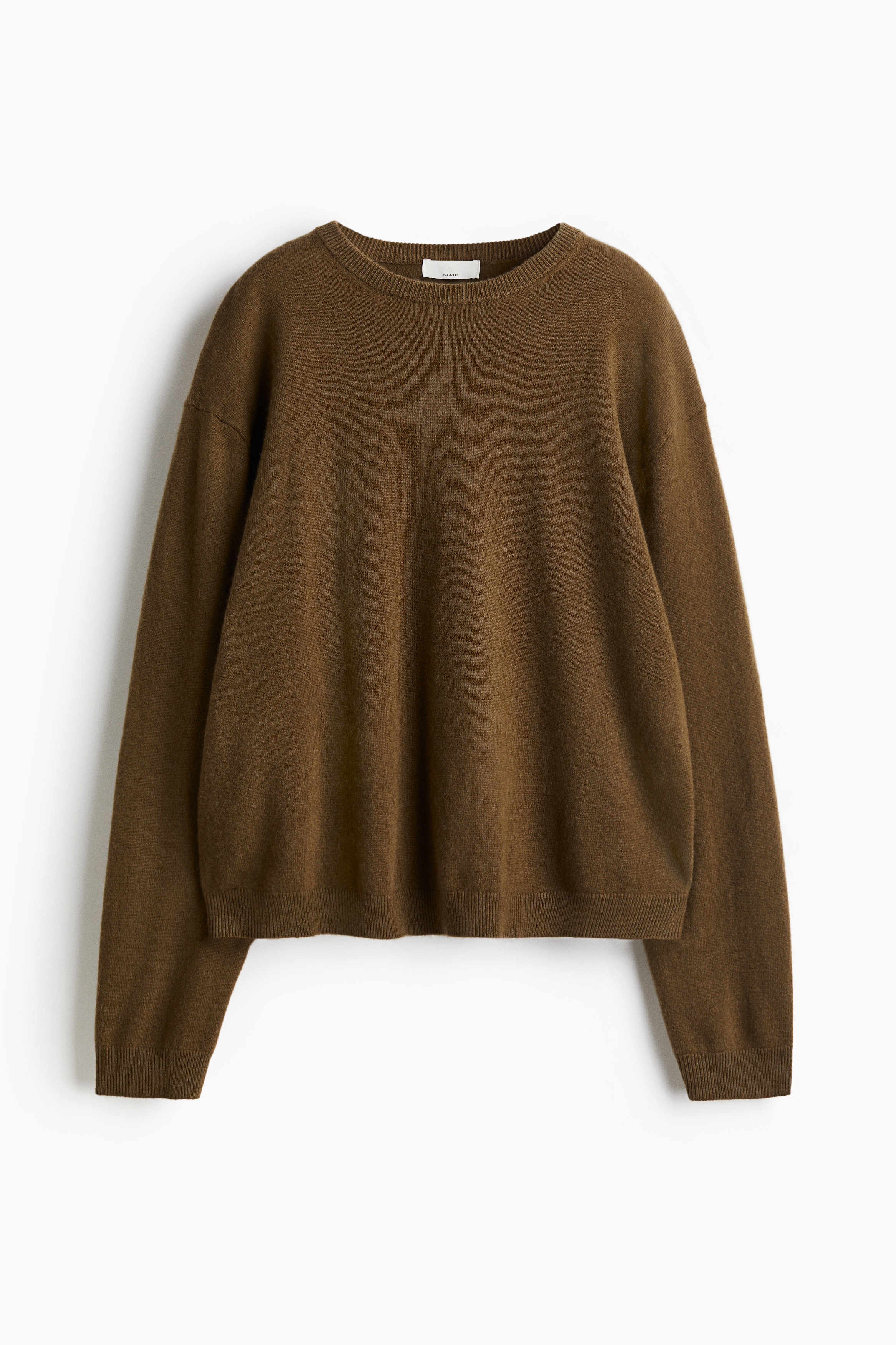 Fine Knit Cashmere Sweater - Brown/Dark brown/Black/Bright red