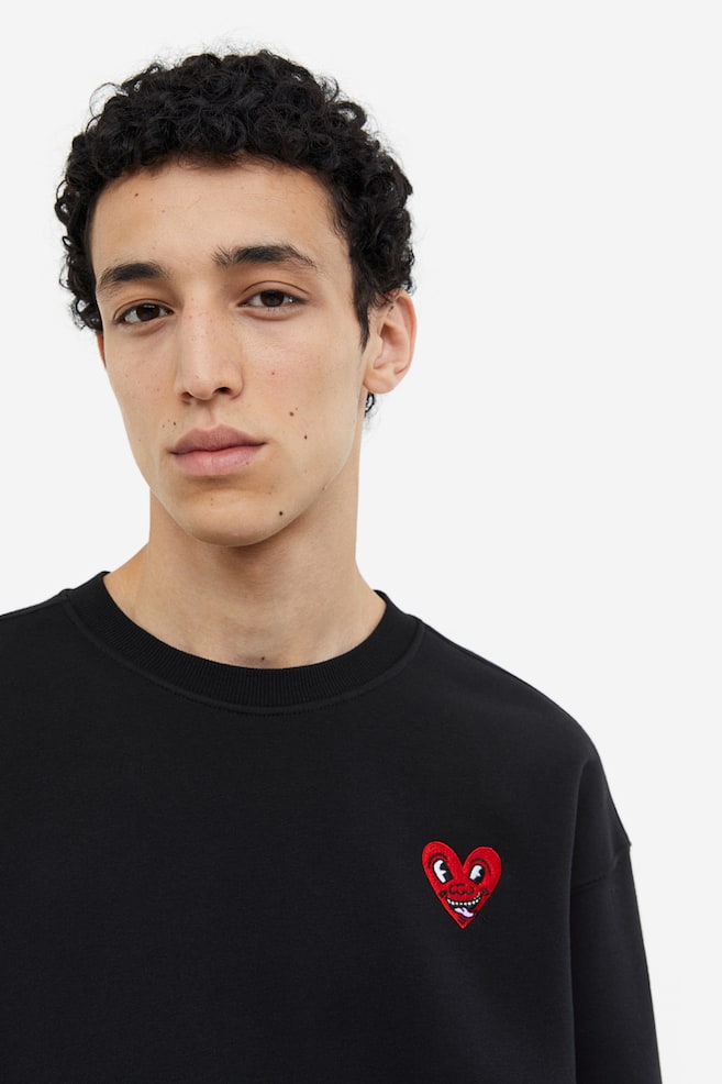 Relaxed Fit Sweatshirt - Black/Keith Haring/Black/Stranger Things/Red/Formula 1/White/Snoopy/dc/dc - 7