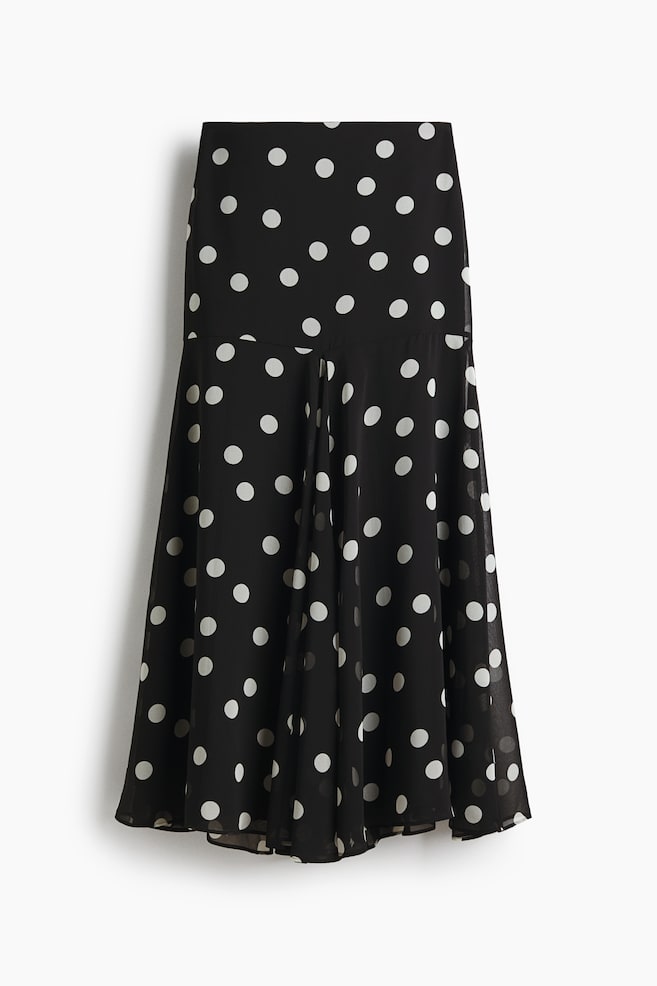 Flared skirt - Black/Spotted - 1