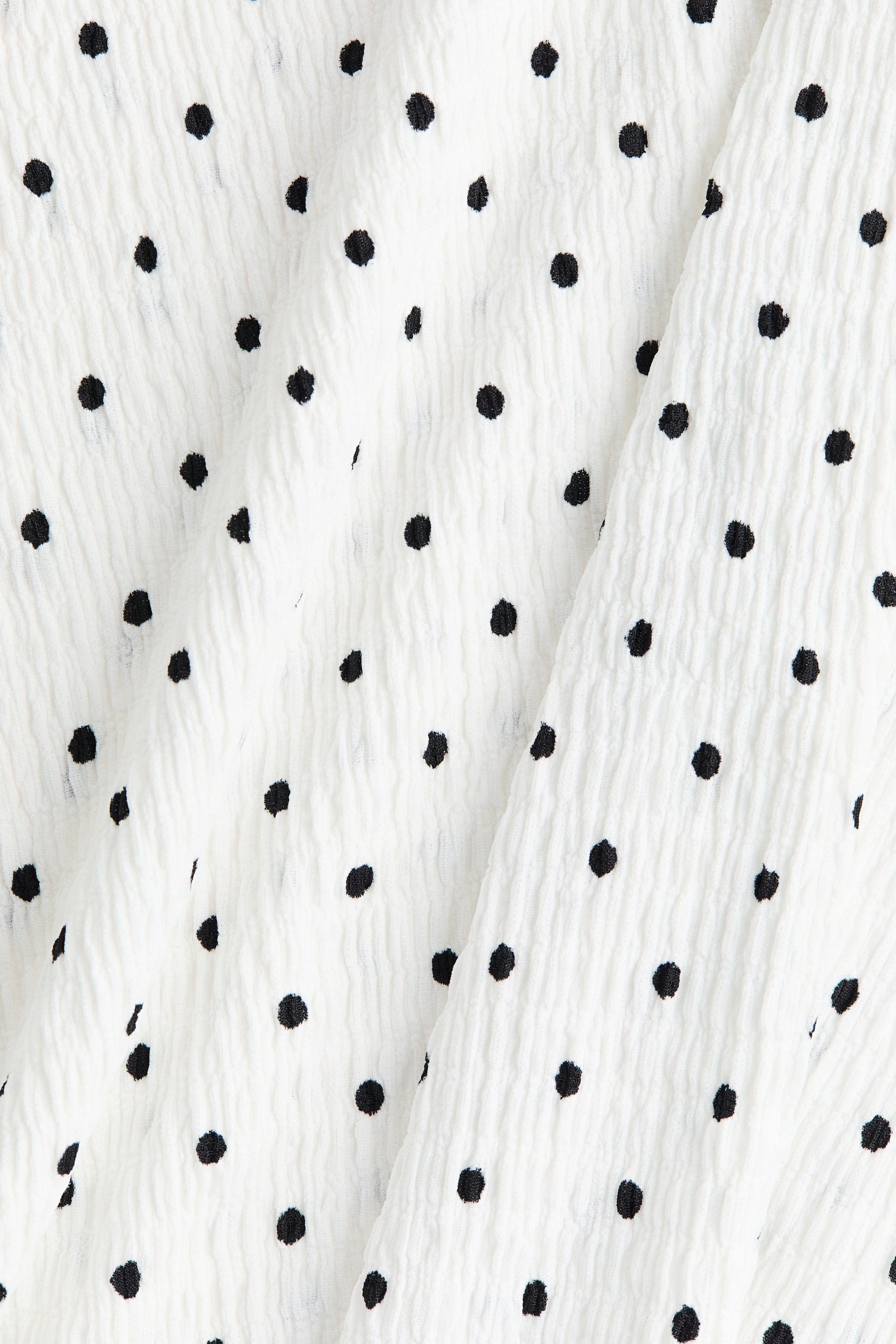 Ampliar la imagen: Falda en punto smock - Blanco/Lunares - Ladies | H&M MX 2