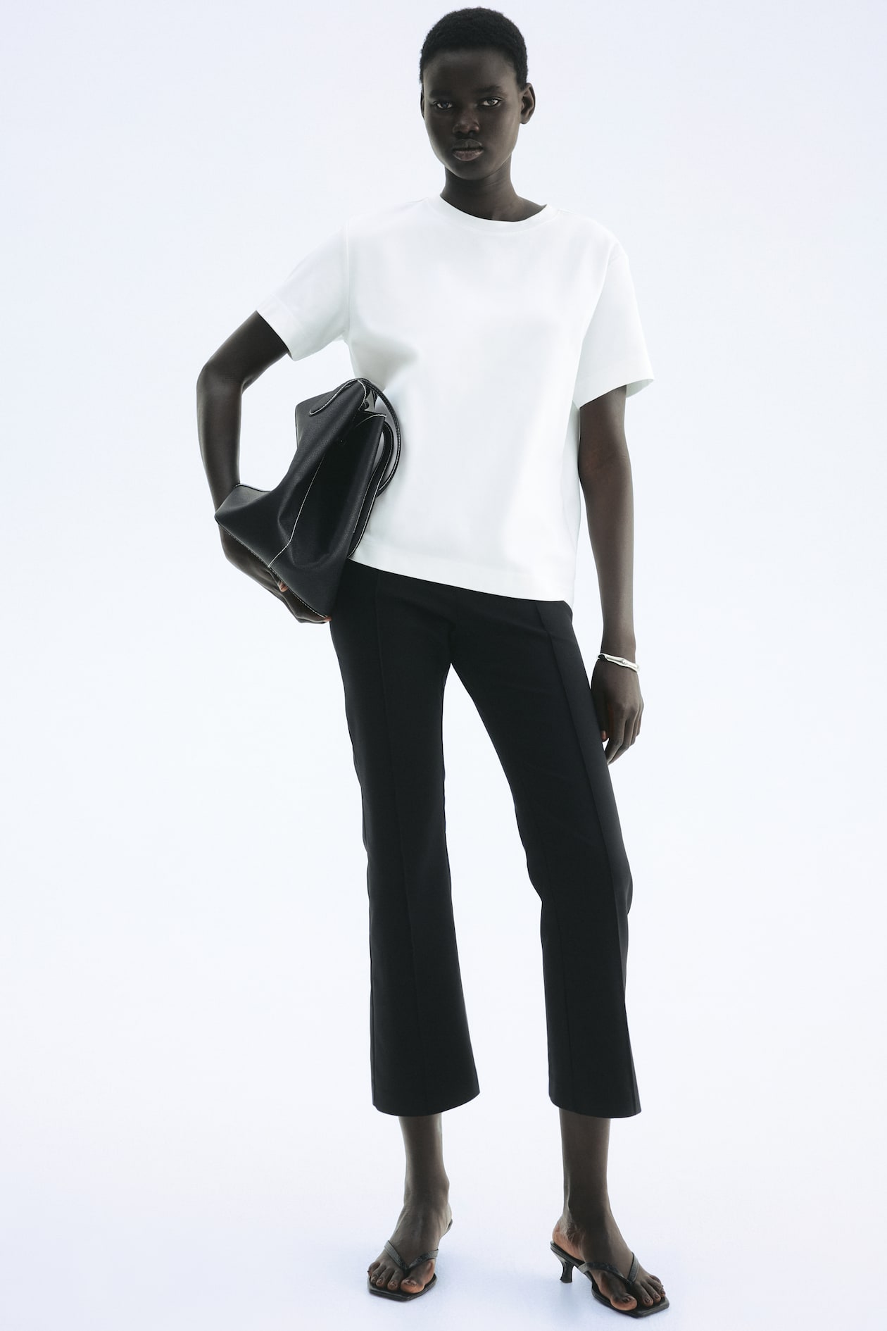 Flared Crease-Front Pants
