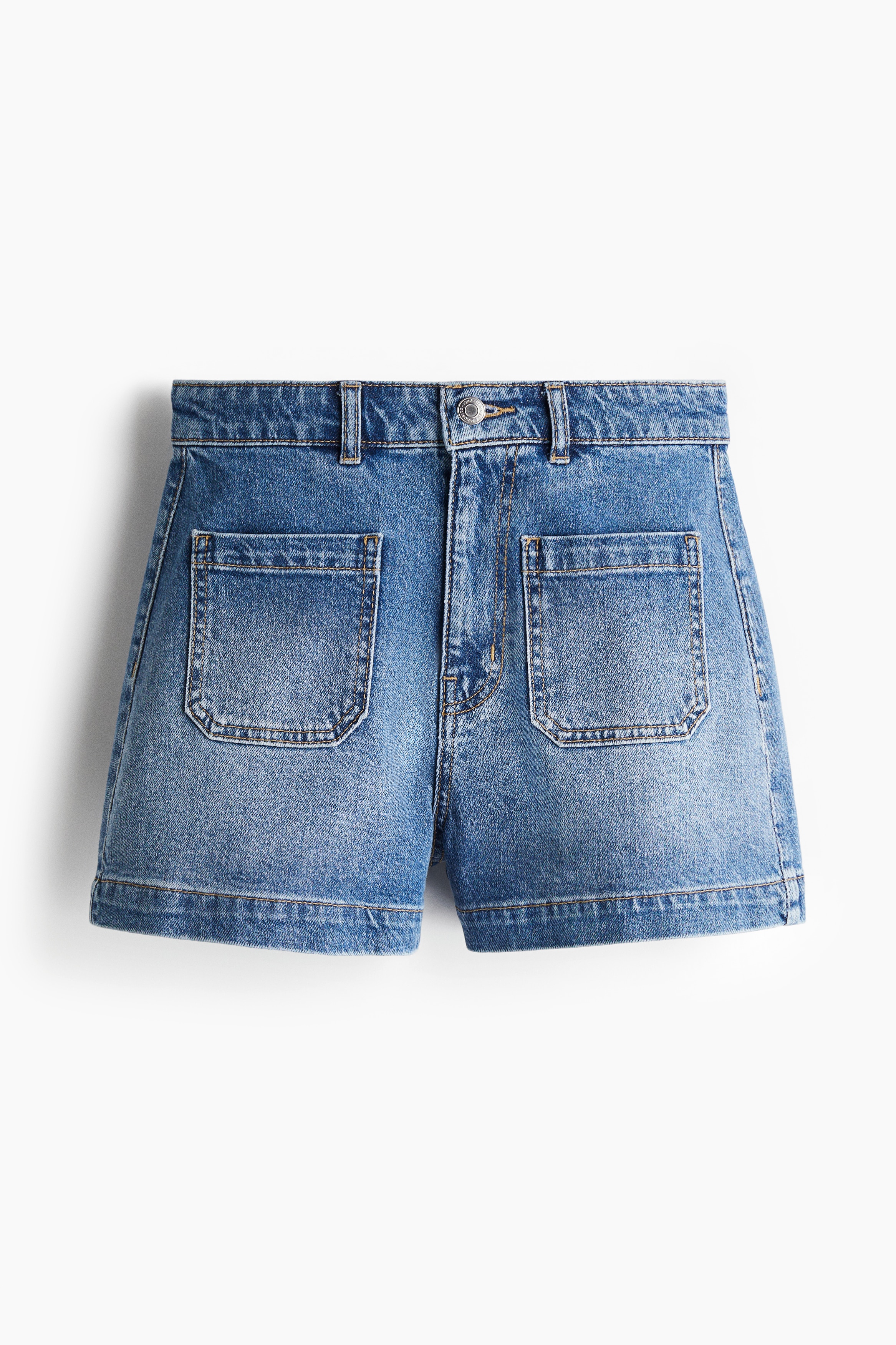 Short en denim - Bleu denim/Bleu denim/Bleu denim clair/Blanc