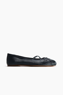 Satin ballet flats