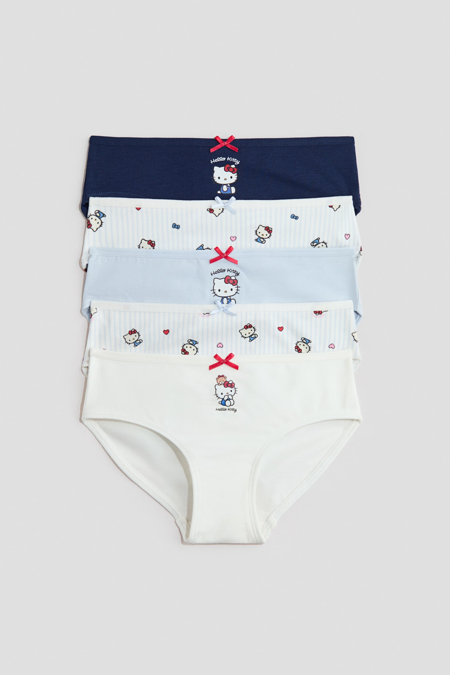 5-pack printed cotton briefs - Light blue/Hello Kitty/Light blue/Lilo & Stitch/Light pink/Disney Princesses