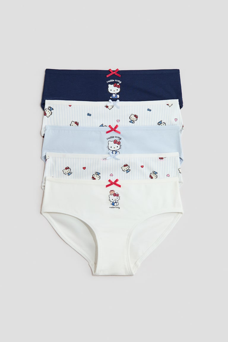 Pet pari pamučnih gaćica sa printom