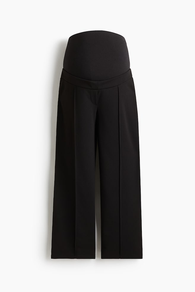 MAMA Ankle-Length Interlock Pants - Black/Brown - 1