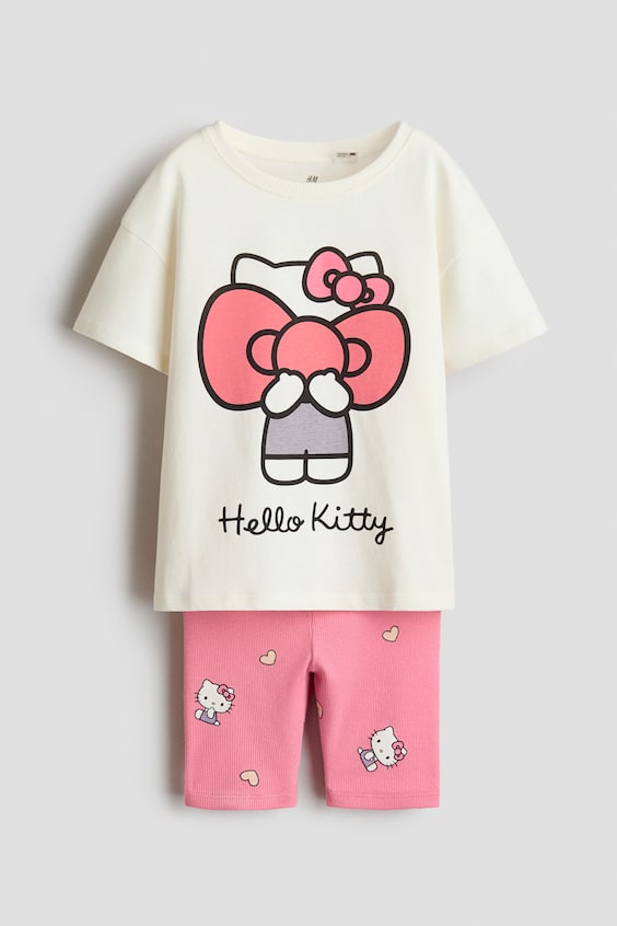 Детские брюки H&M 2-Piece Printed Cotton Set