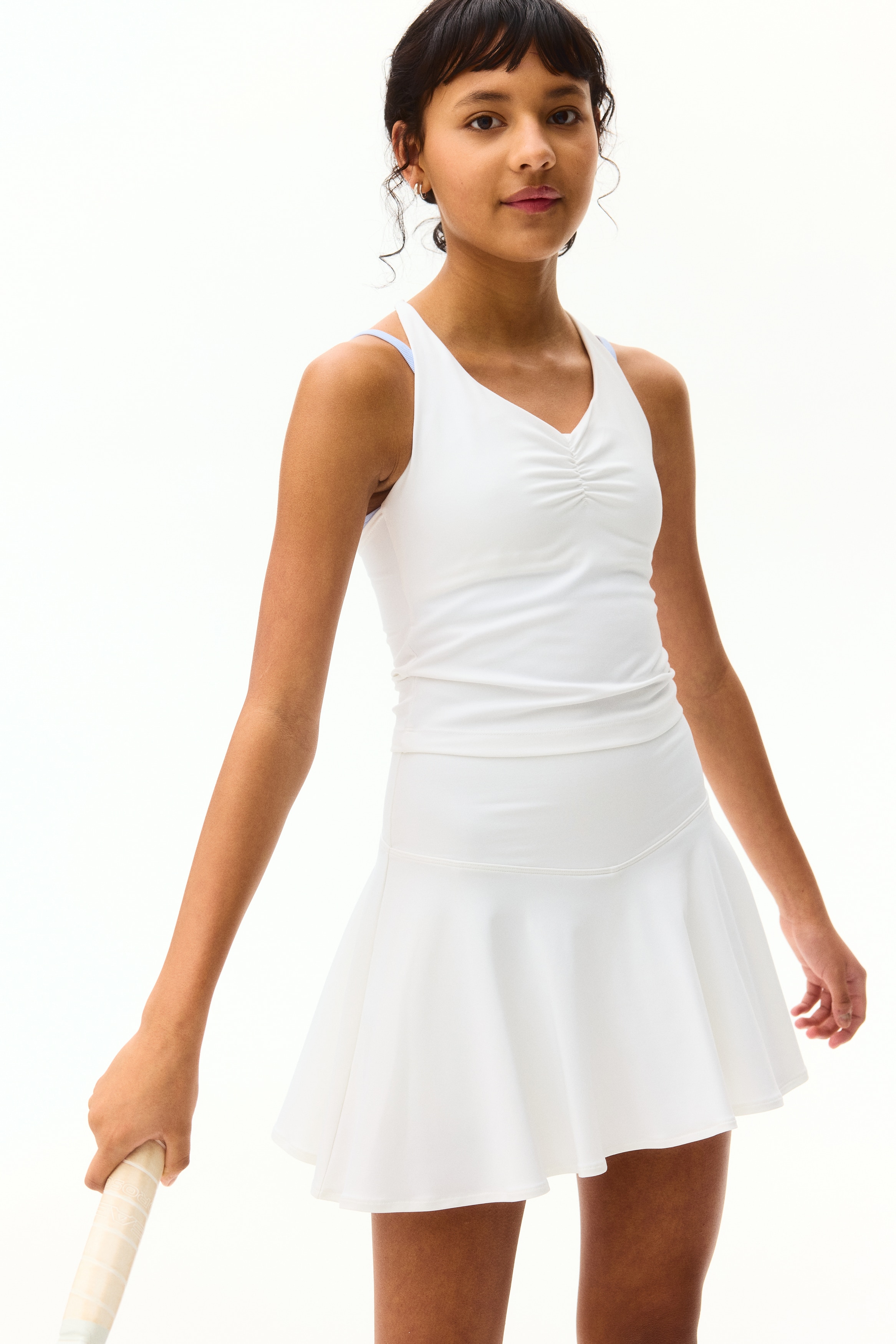 Tenniskjol med DryMove™ - Vit/Svart/Light blue/Ljusrosa