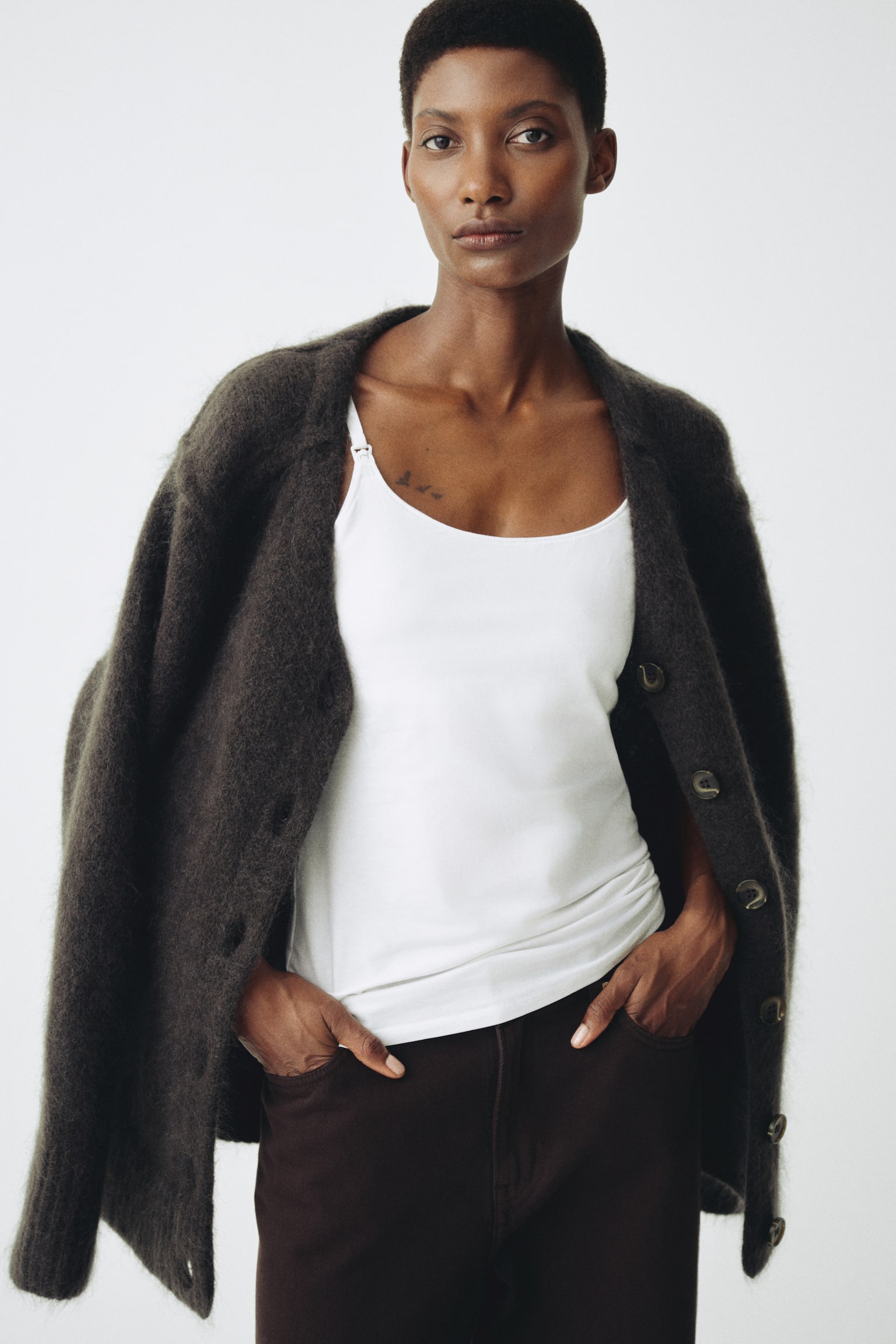 MAMA 3 db-os szoptatós felső pánttal - Világosbézs/fekete/fehér/Bézs/fekete/fehér/Burgundivörös/púderrózsaszín/Fekete/fehér/szürke melír/Galambkék/tengerészkék/Sötétzöld/krémszínű/fekete/Sötétbarna/bézs/fehér - 2