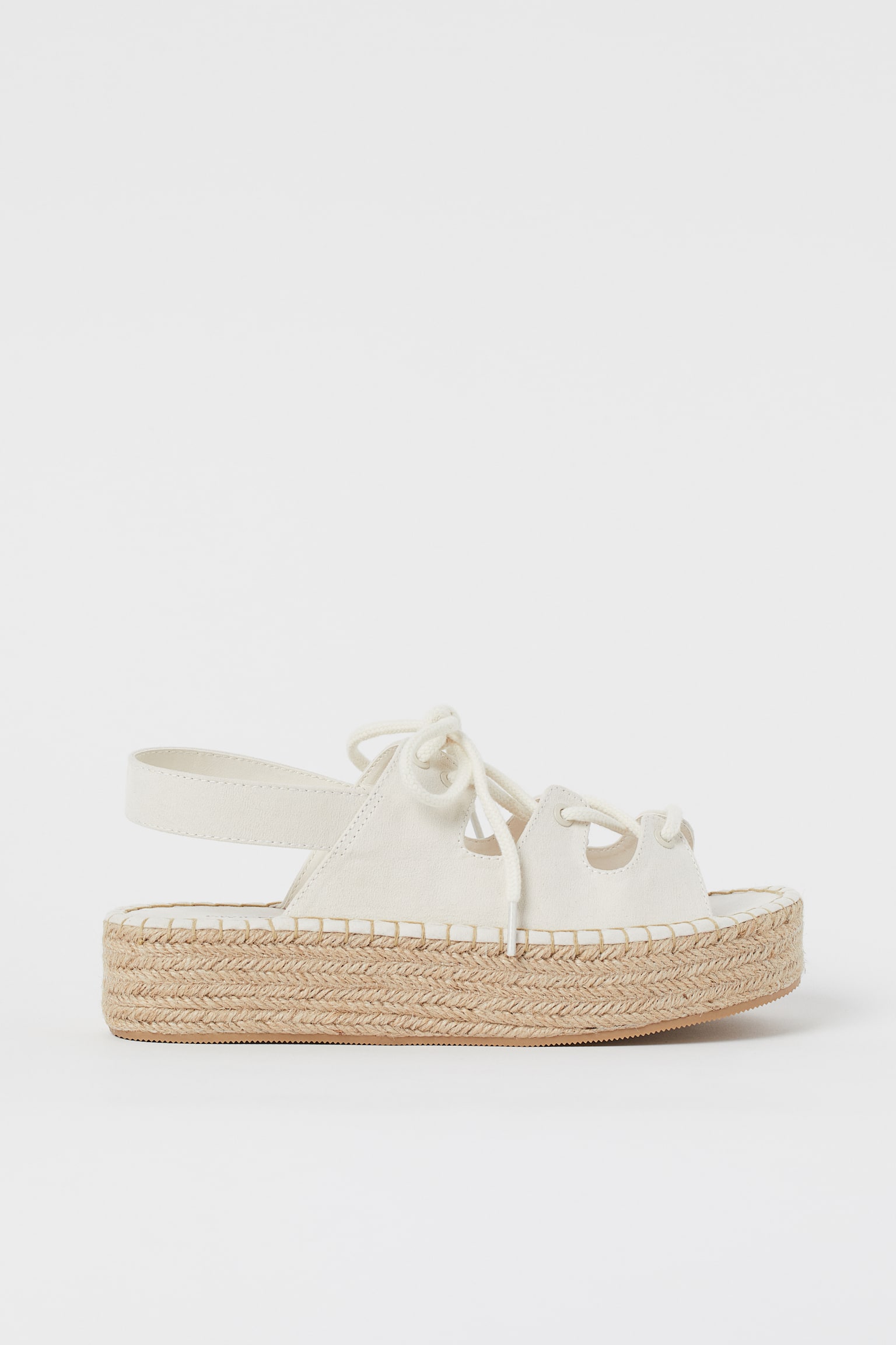 Espadrillos med plateau - Creme