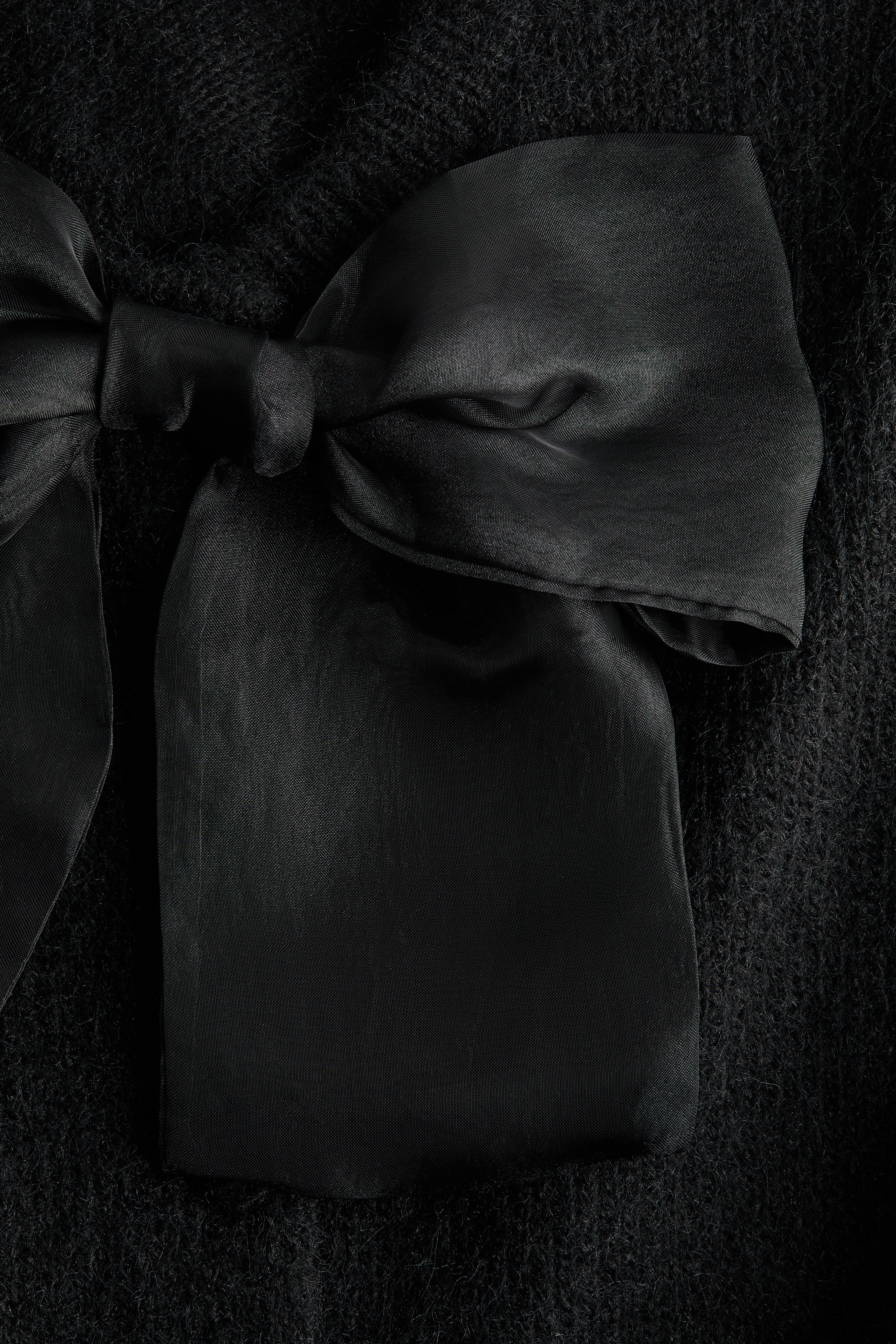 Bow-detail knitted cardigan