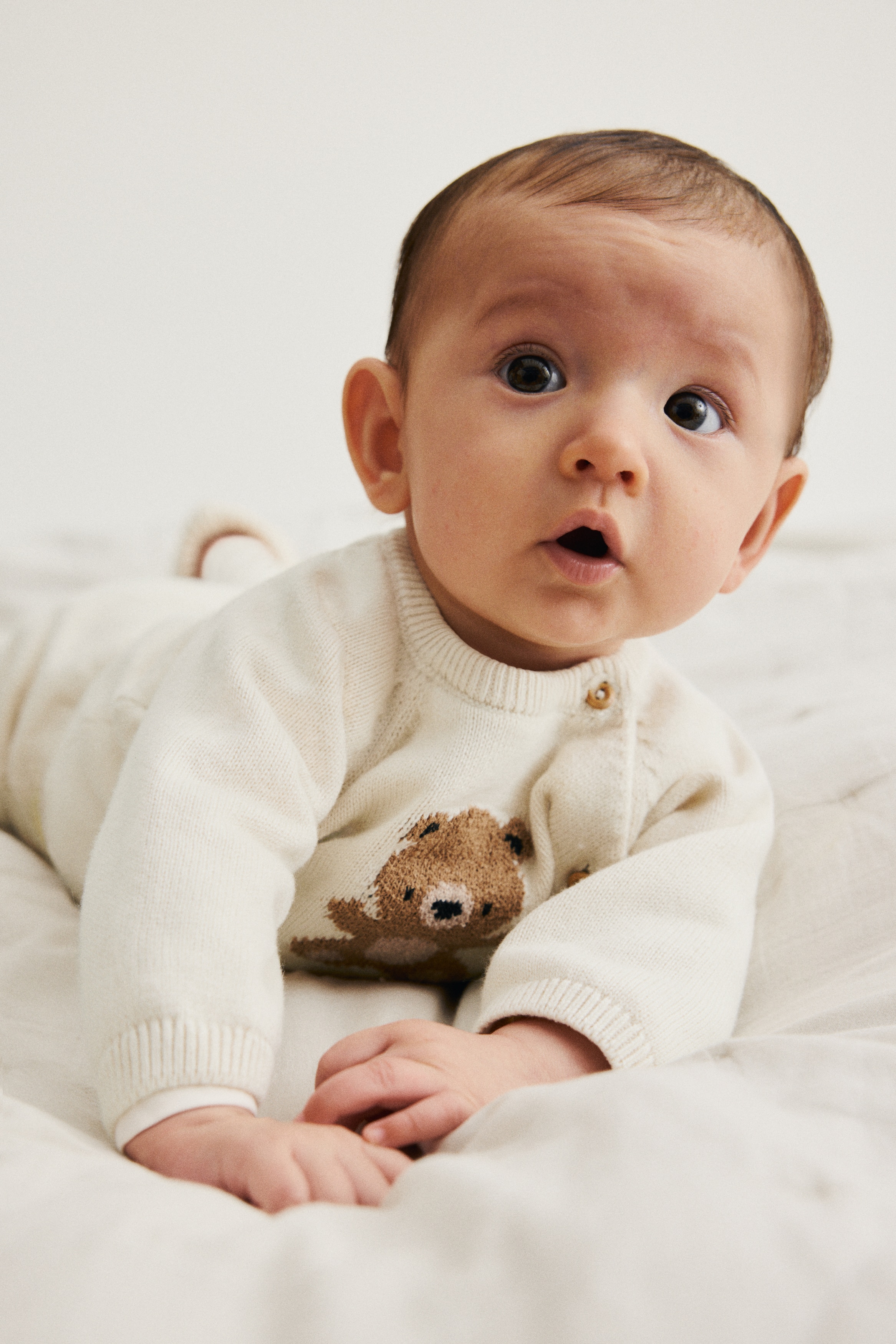 H & M - コットンニット2アイテムセット - ホワイト H & M - コットンニット2アイテムセット - ホワイト