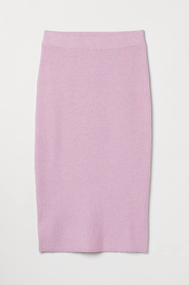 Ribbed pencil skirt - Pink