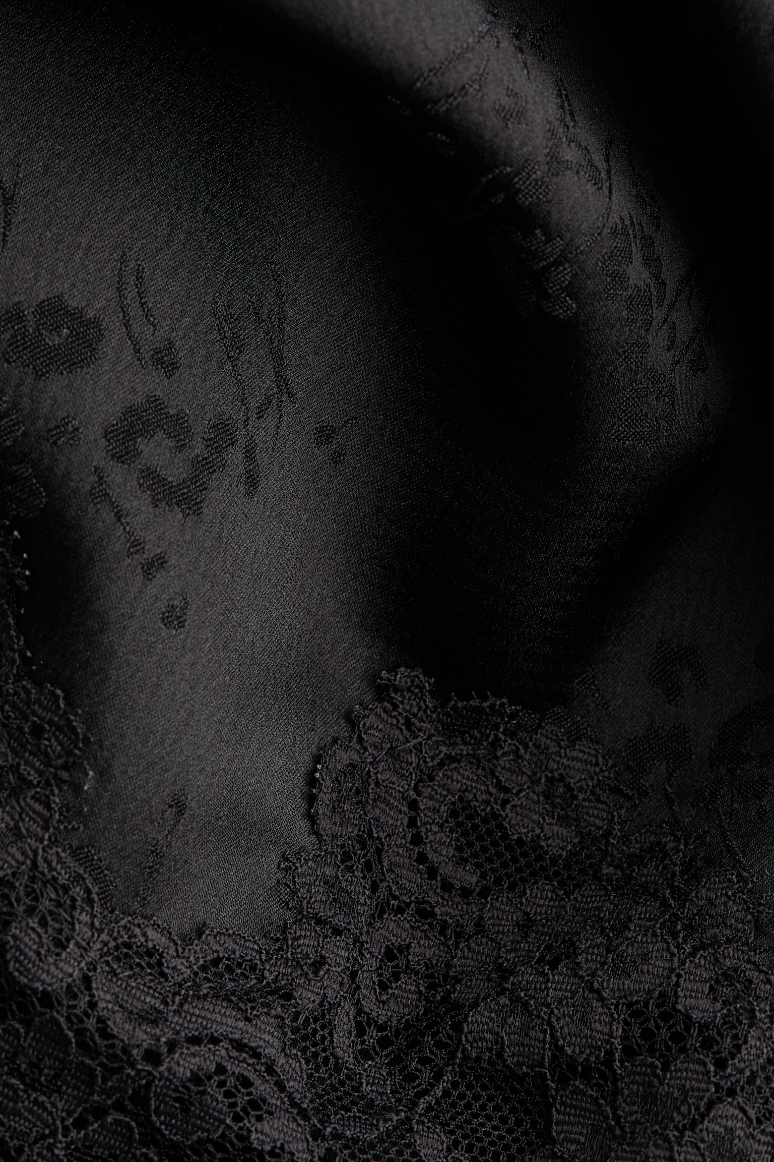 Женская юбка H&M Lace-Trimmed, цвет: Чёрный — фото 5