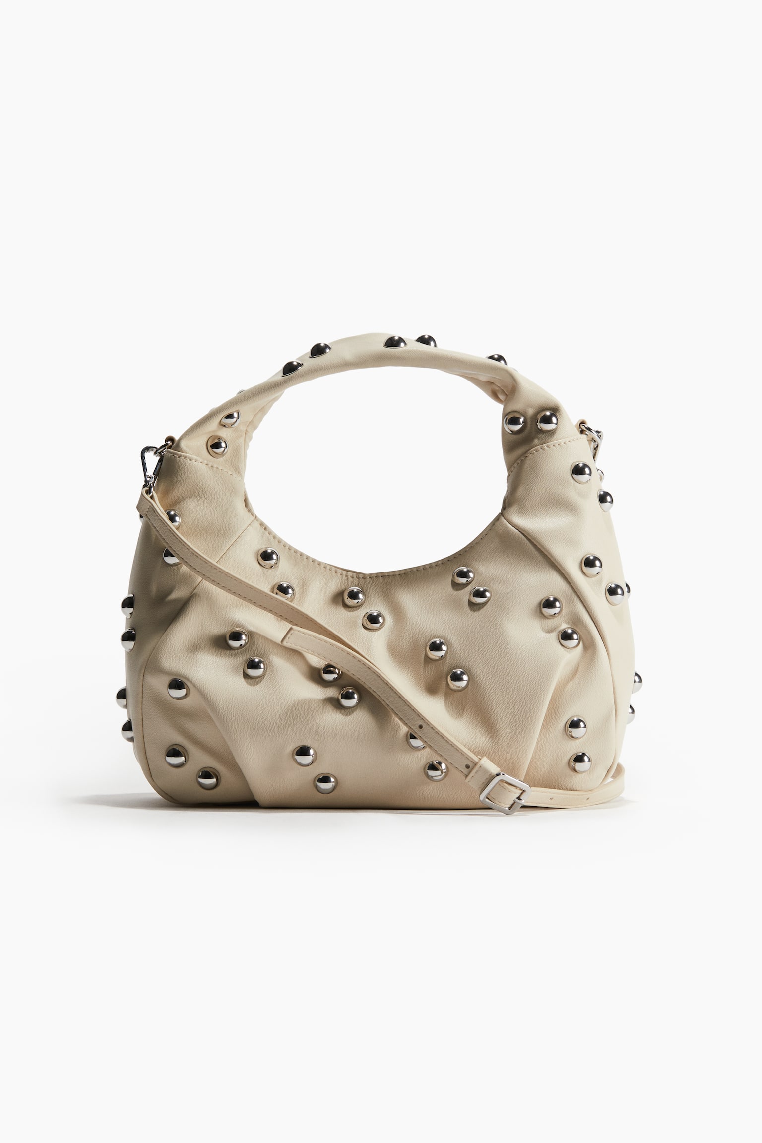 Studded crossbody bag - Light beige - 2