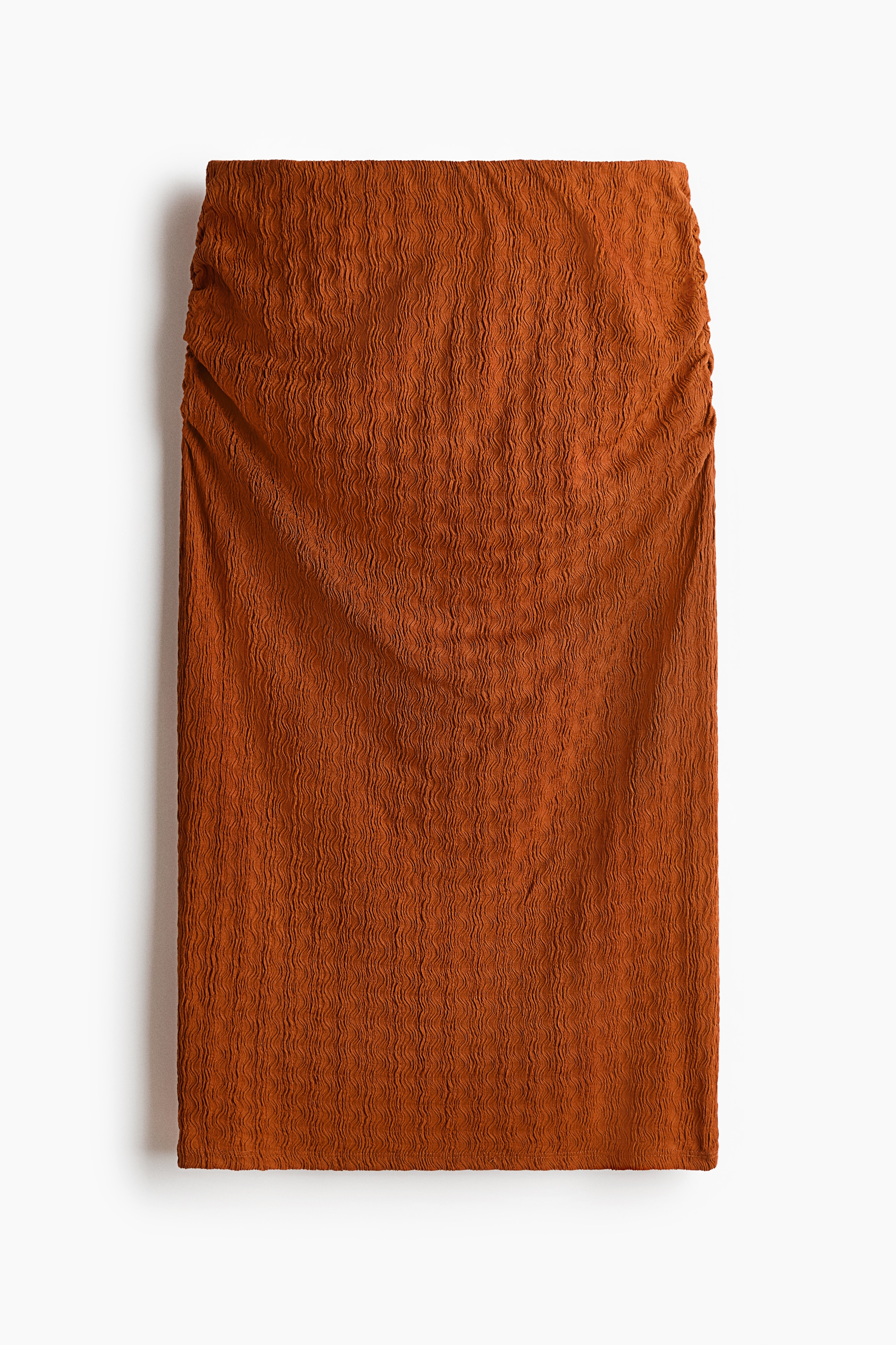 Textured jersey midi skirt