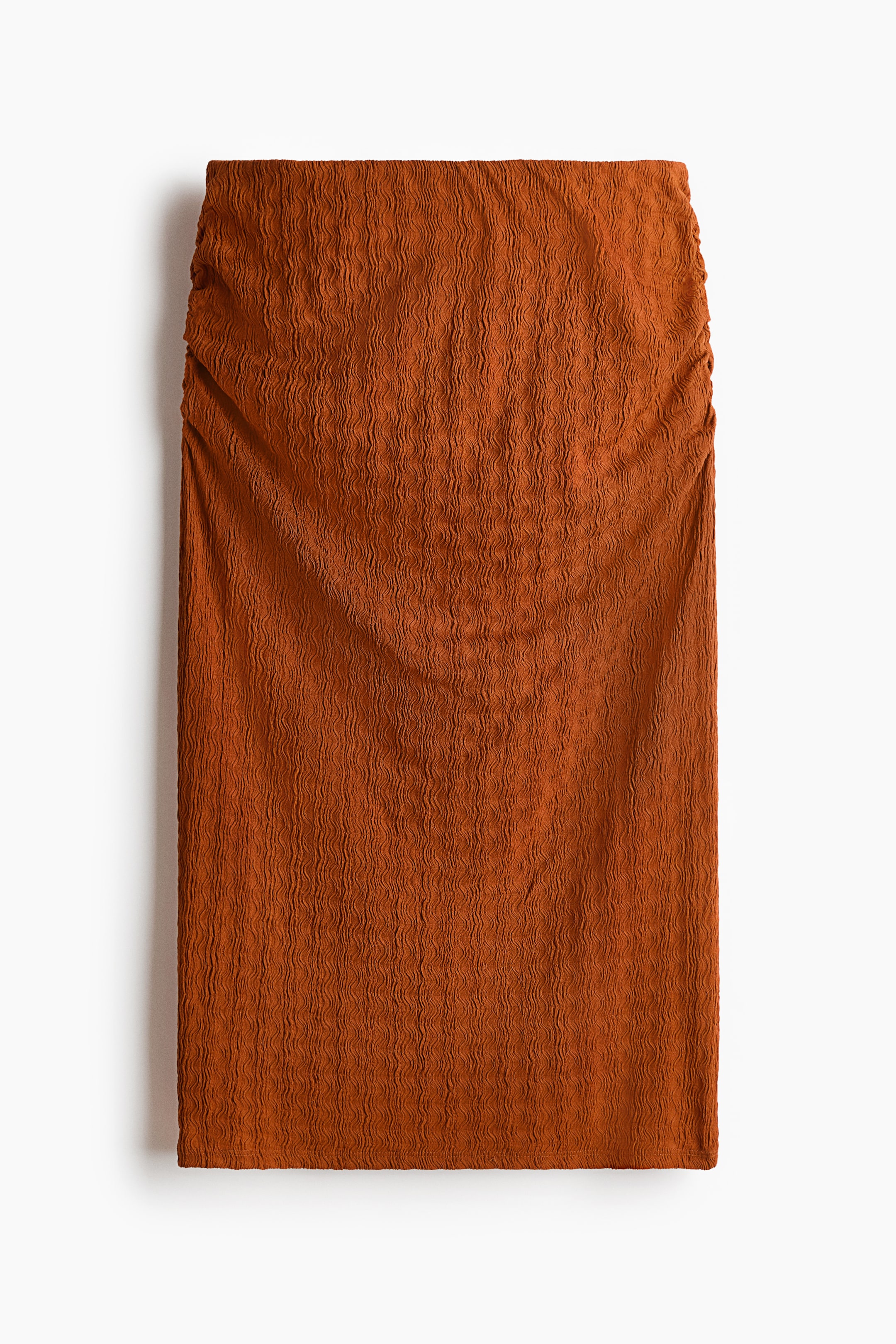 View larger image: Textured jersey midi skirt - Dark orange - Ladies | H&M IN 1