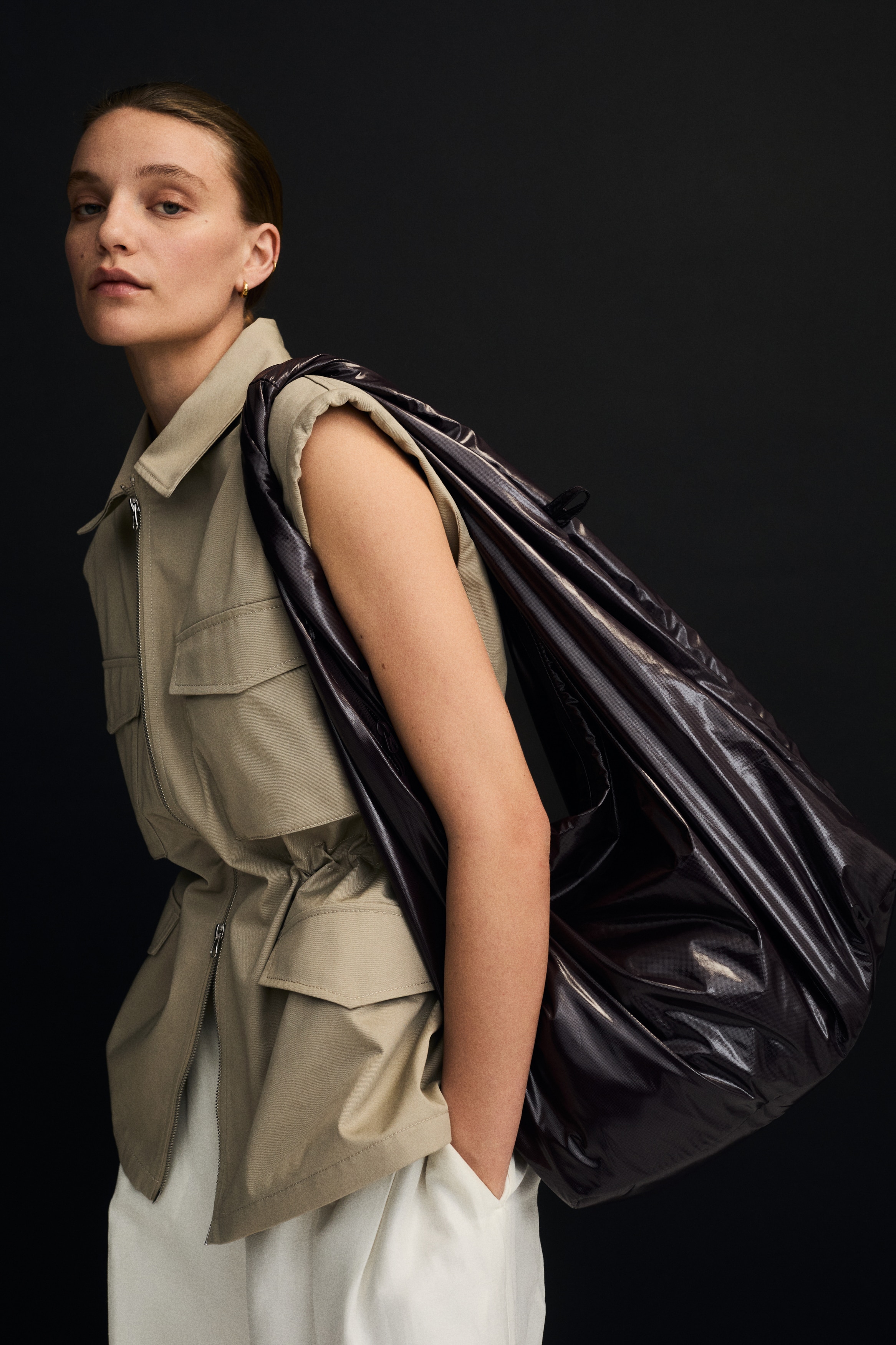 Cargo gilet - Μπεζ