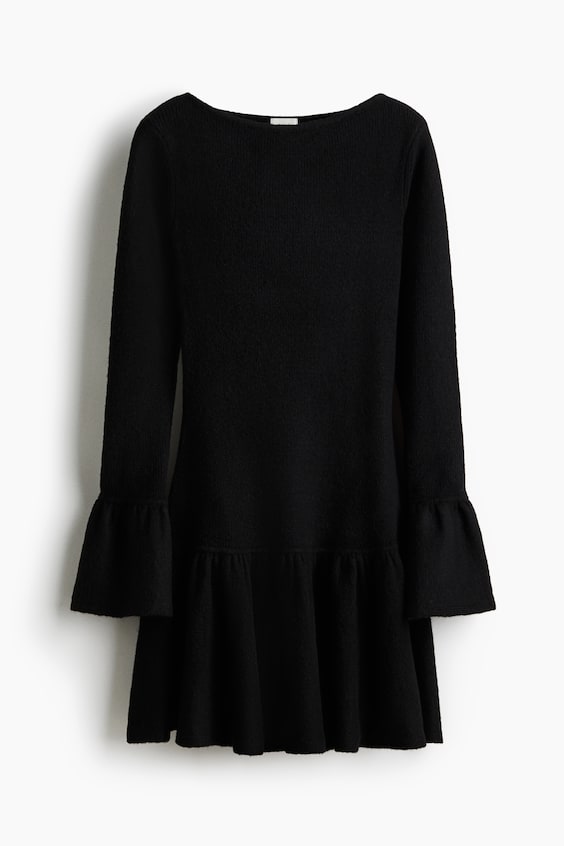 Женские платья H&M Flounced Rib-Knit Dress