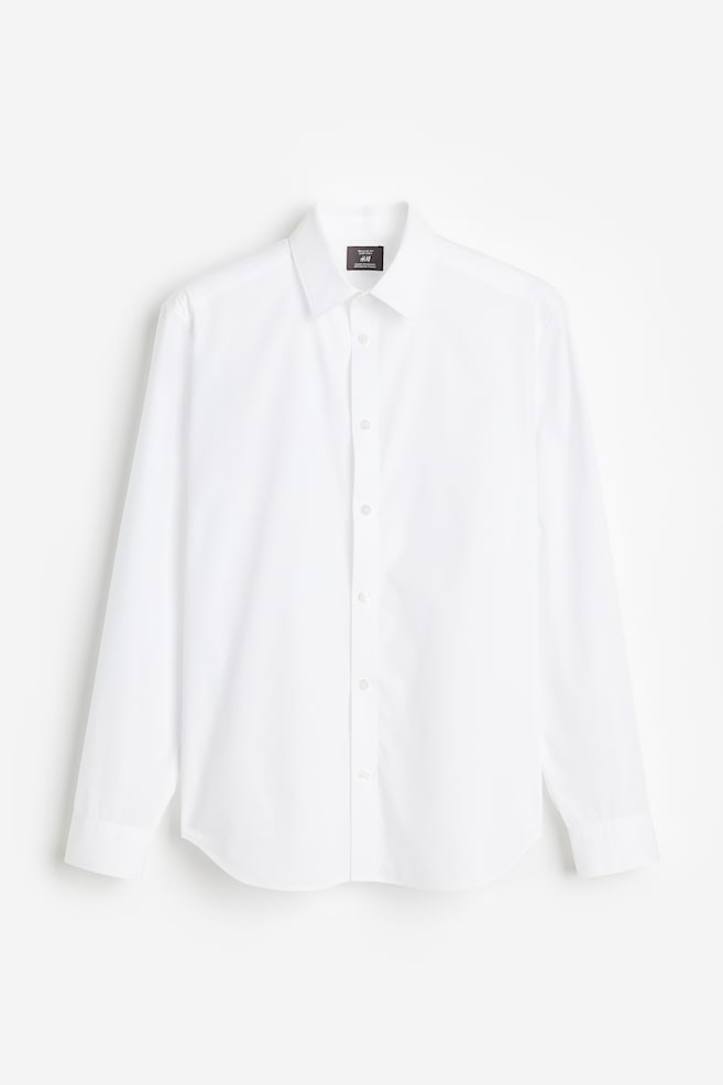 Camicia easy-iron Regular Fit - Bianco/Nero/Azzurro - 2