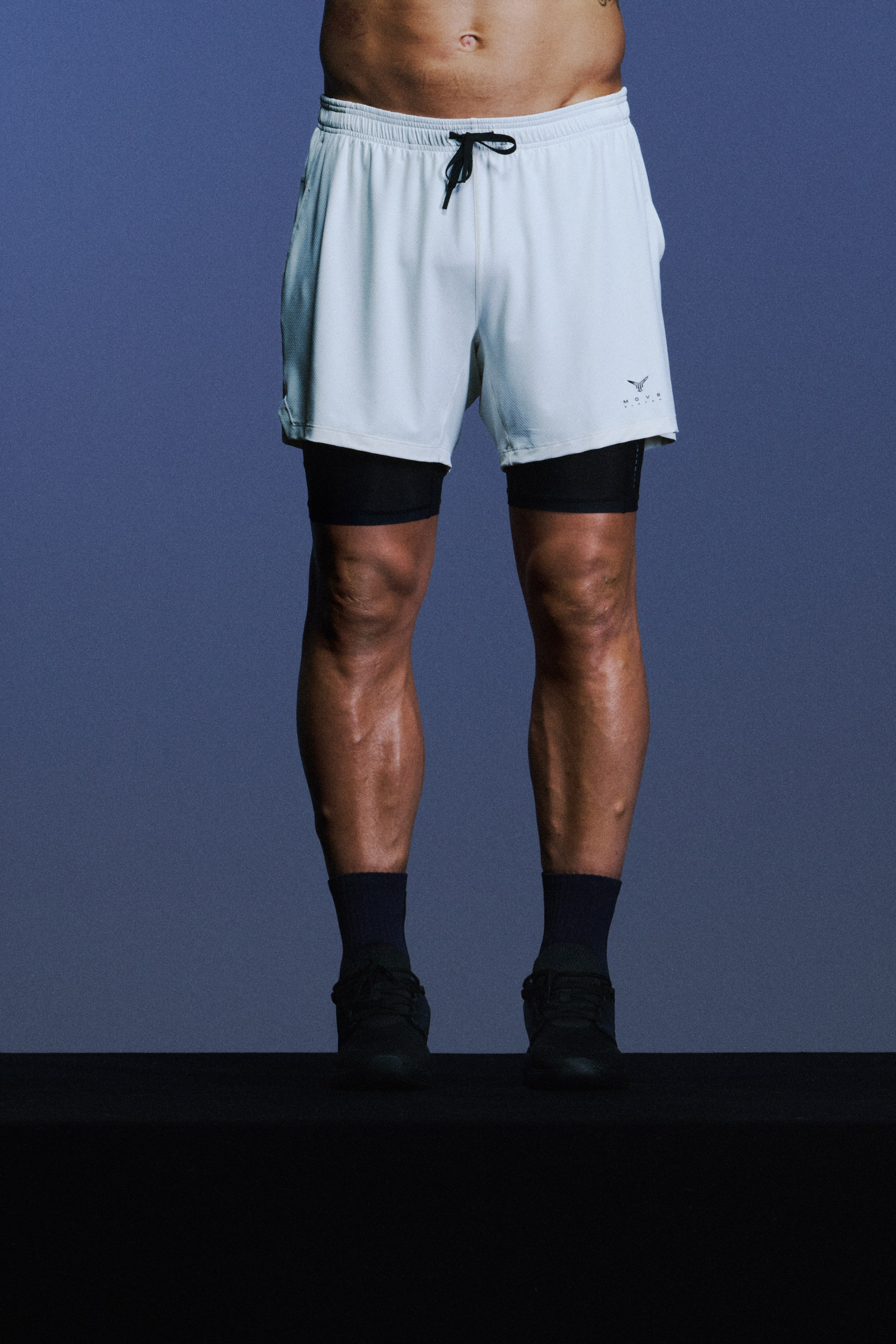 Se større billede: Dobbeltlagte træningsshorts med DryMove™ - Hvid/Move Zlatan - HERRE | H&M DK 4