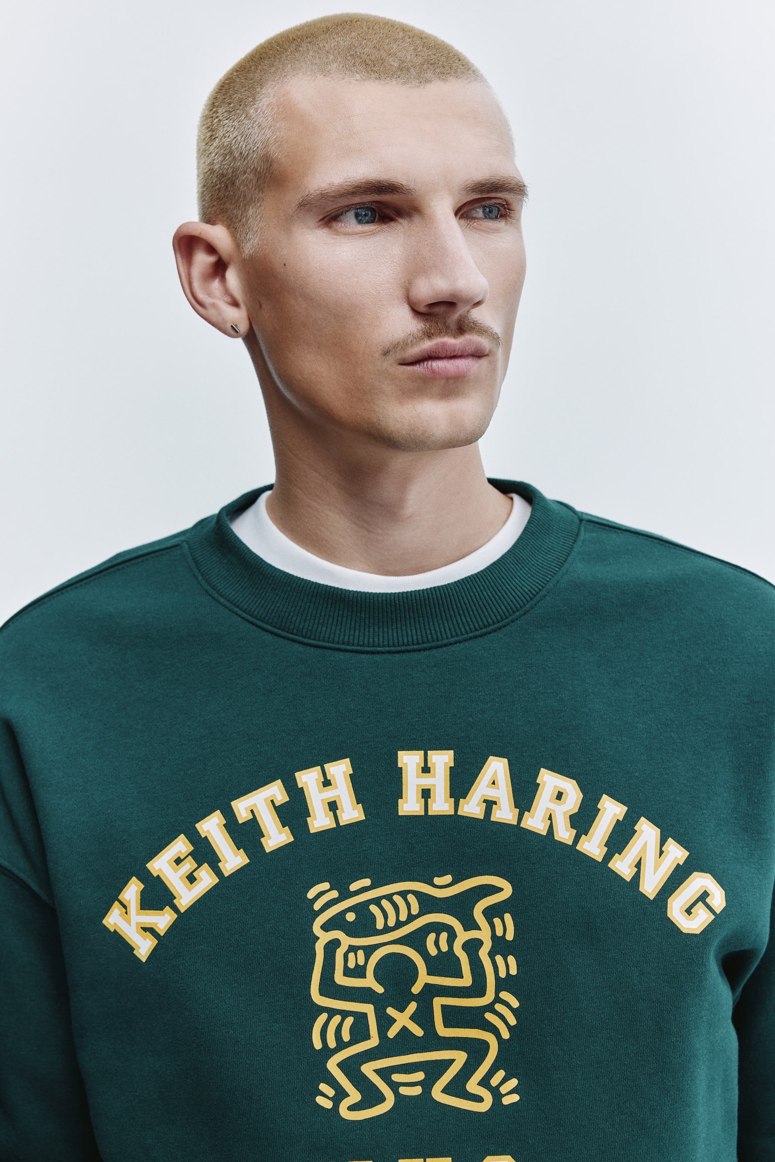 סווטשירט עם הדפס Oversized Fit - ירוק/קית' הרינג/שחור/Cypress Hill - 6