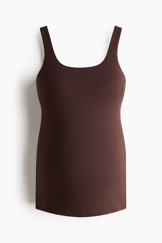 MAMA Sport-Tanktop mit SoftMove™ - Dunkelbraun/Schwarz - 1