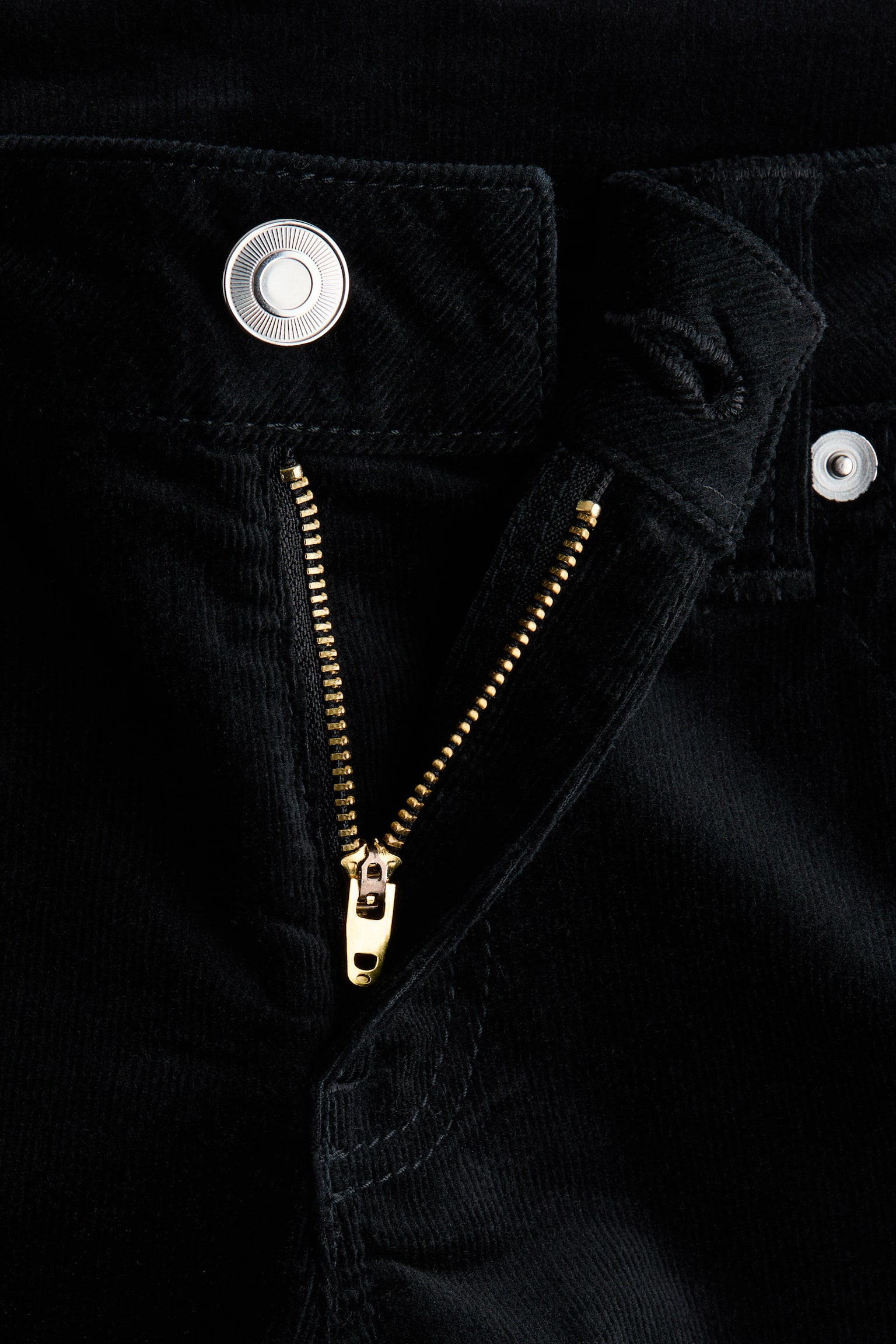 Flared corduroy trousers - Black/Dark green/Dark brown - 3