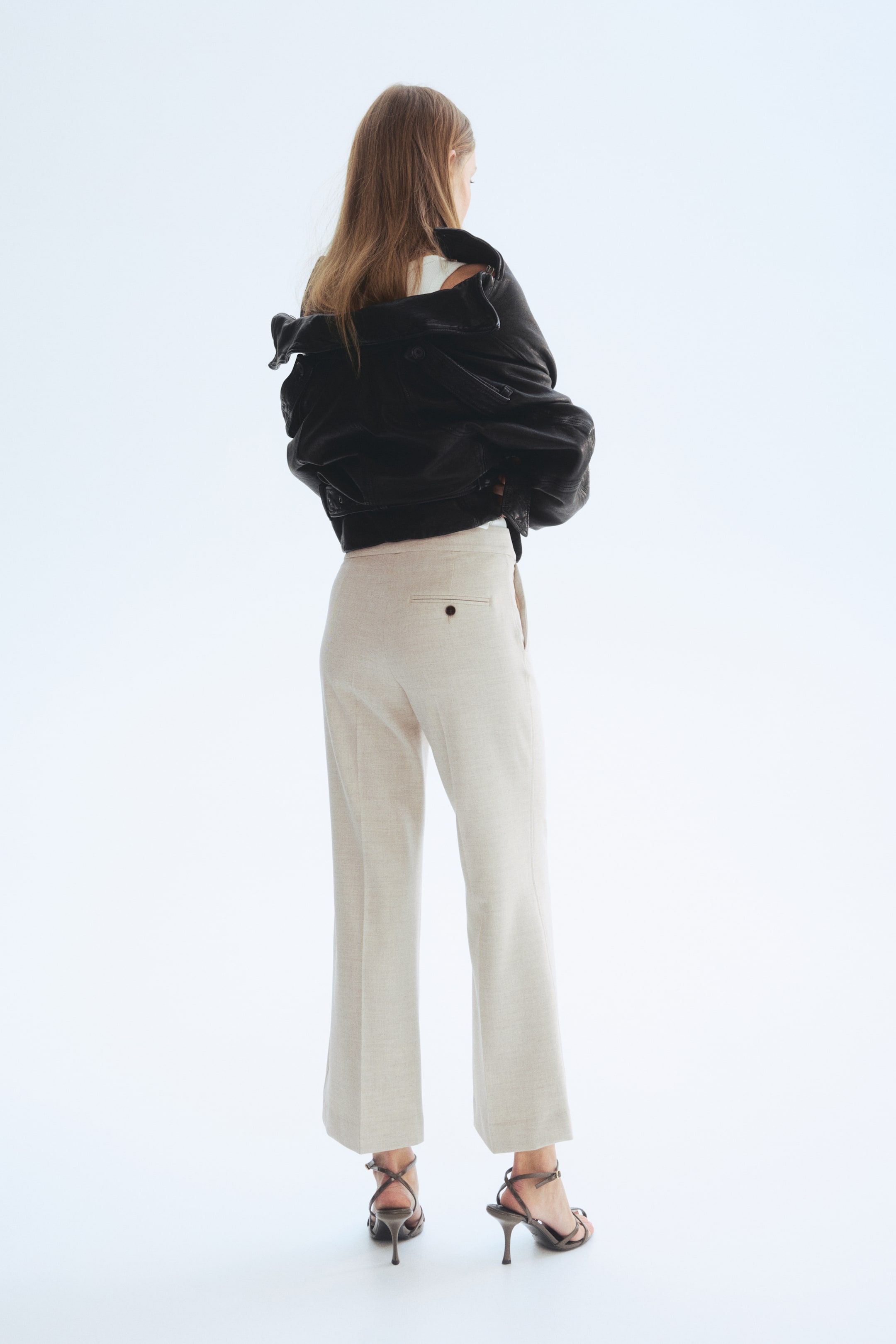 Bootcut Ankle-Length Pants