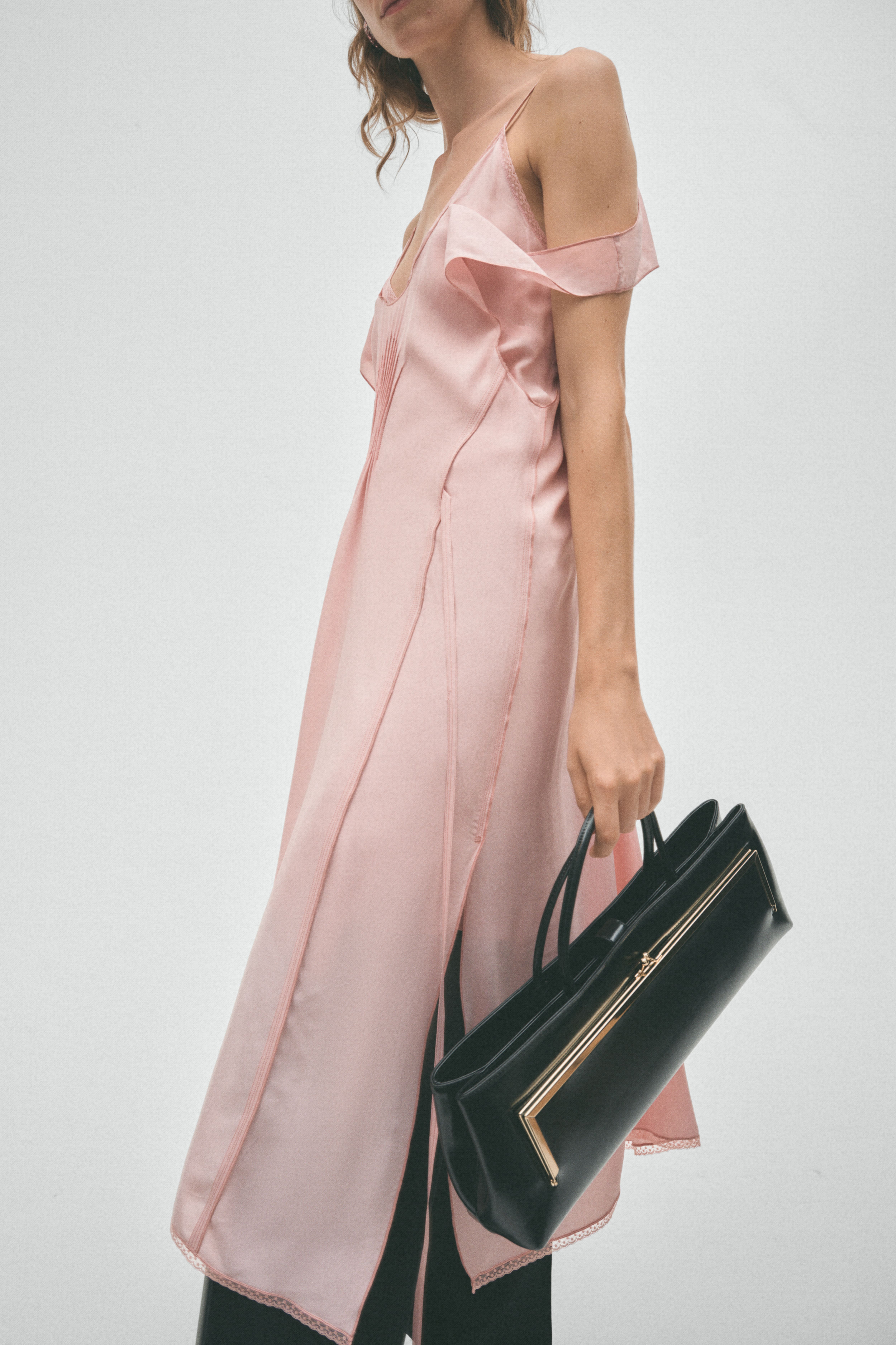 Layered Open-Shoulder Dress