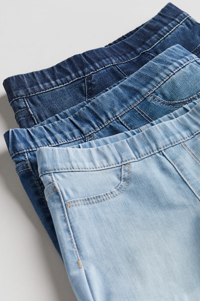 3-pack jeansshorts - Denimblå/Mörk denimblå/Ljus denimblå/Denimblå/Mörk denimblå/Ljusrosa/Syrenlila/Vit/dc - 2