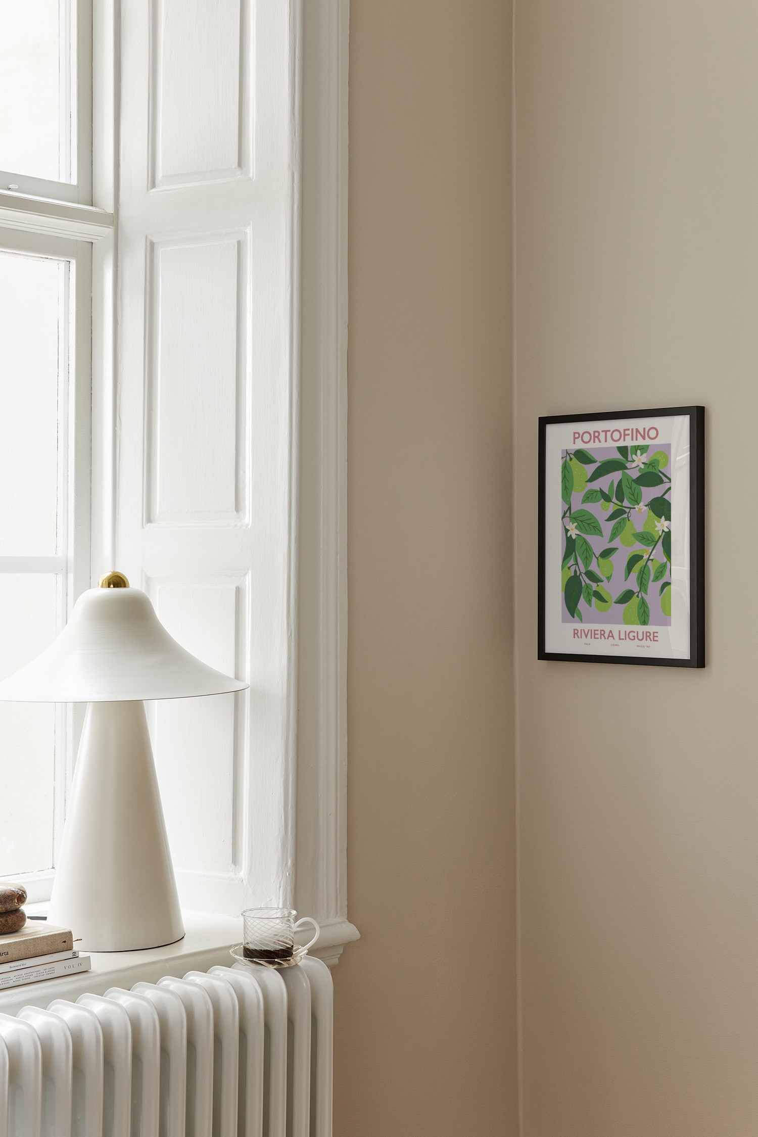 Portofino Plakat - Grøn/lilla
