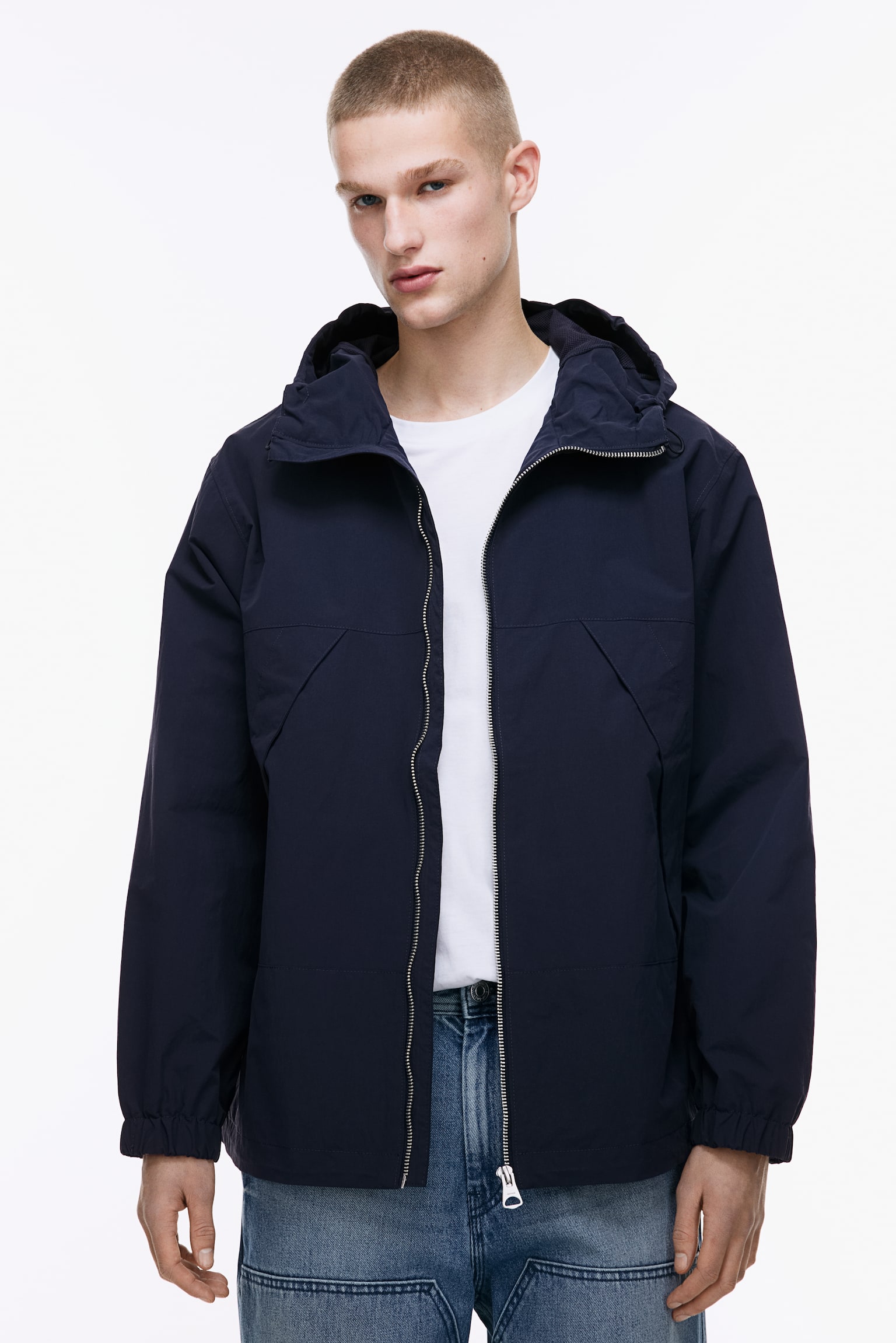 Water-repellent windbreaker - Navy blue - 3