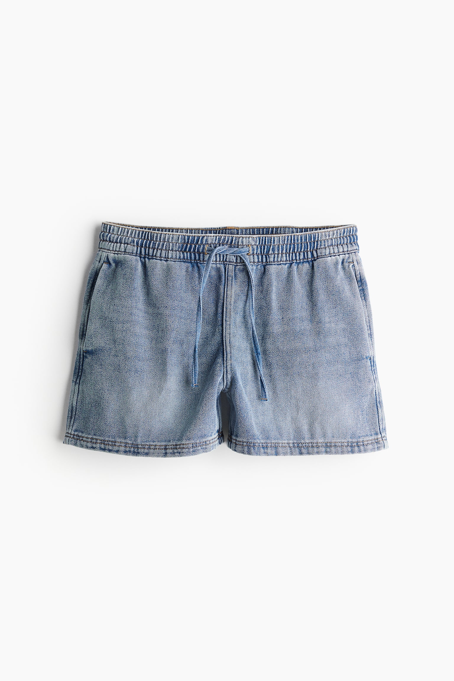 Denim Pull On Shorts - Denim blue/Light beige - 2