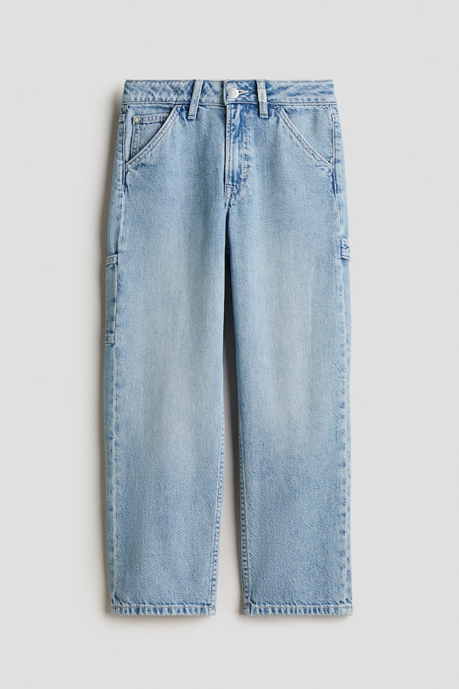 Loose Fit Carpenter Jeans - Light denim blue/Denim black - 1
