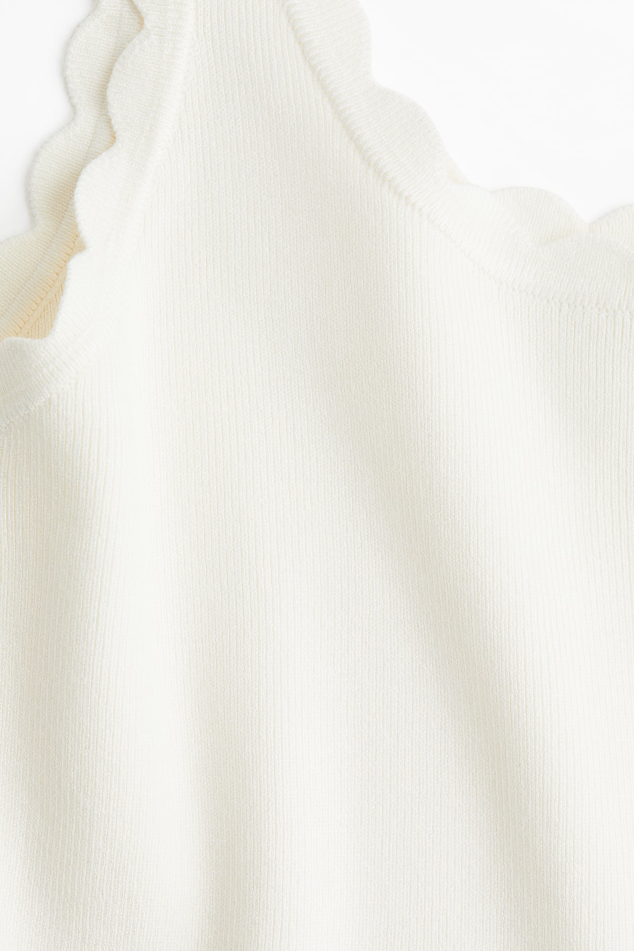 Scalloped-Edge Fine-Knit Tank Top - image 2