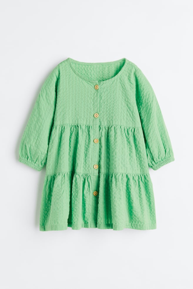Button-front dress - Green/Pink/Floral/Light blue/Gingham checked