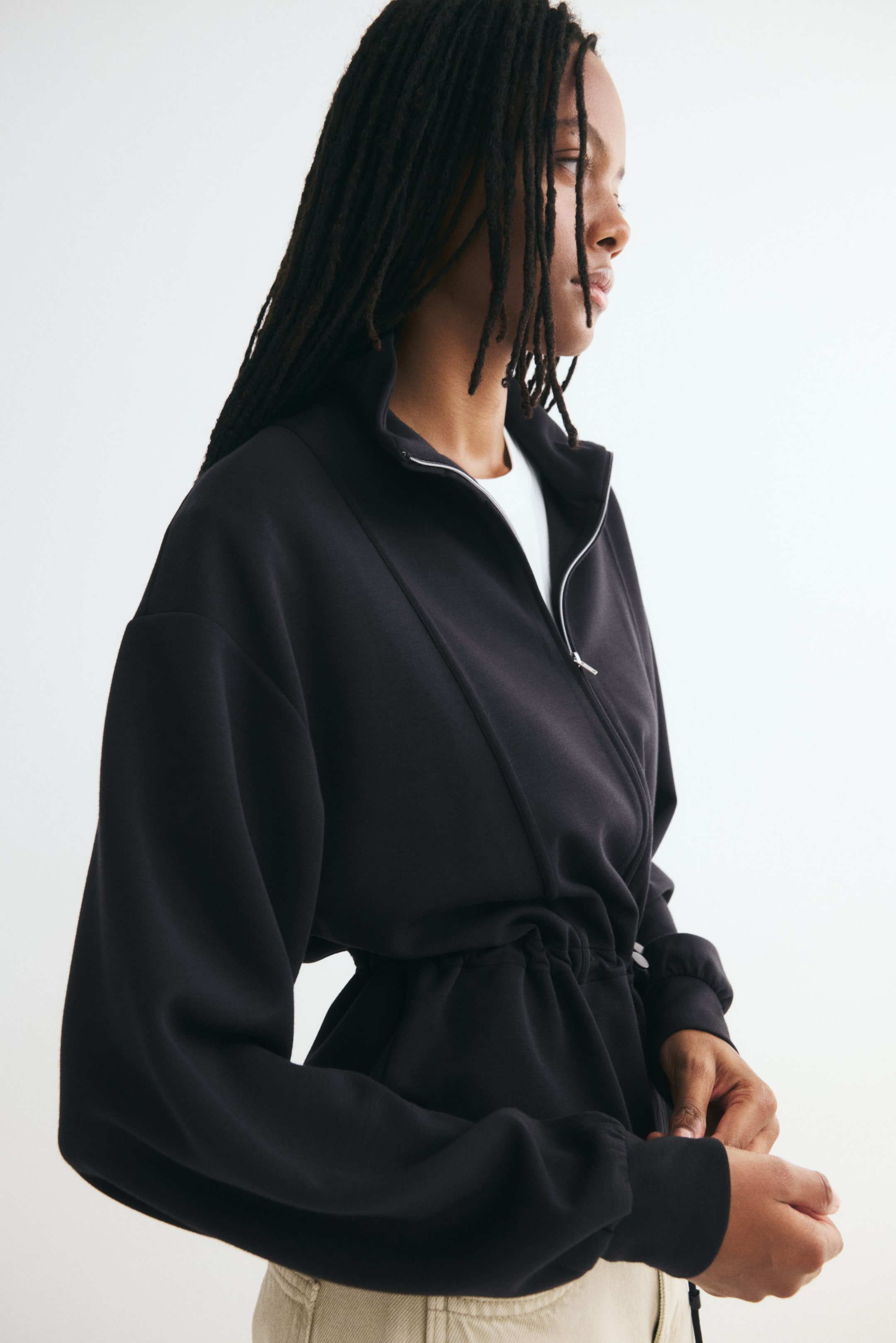 Peplum Sweatshirt Jacket