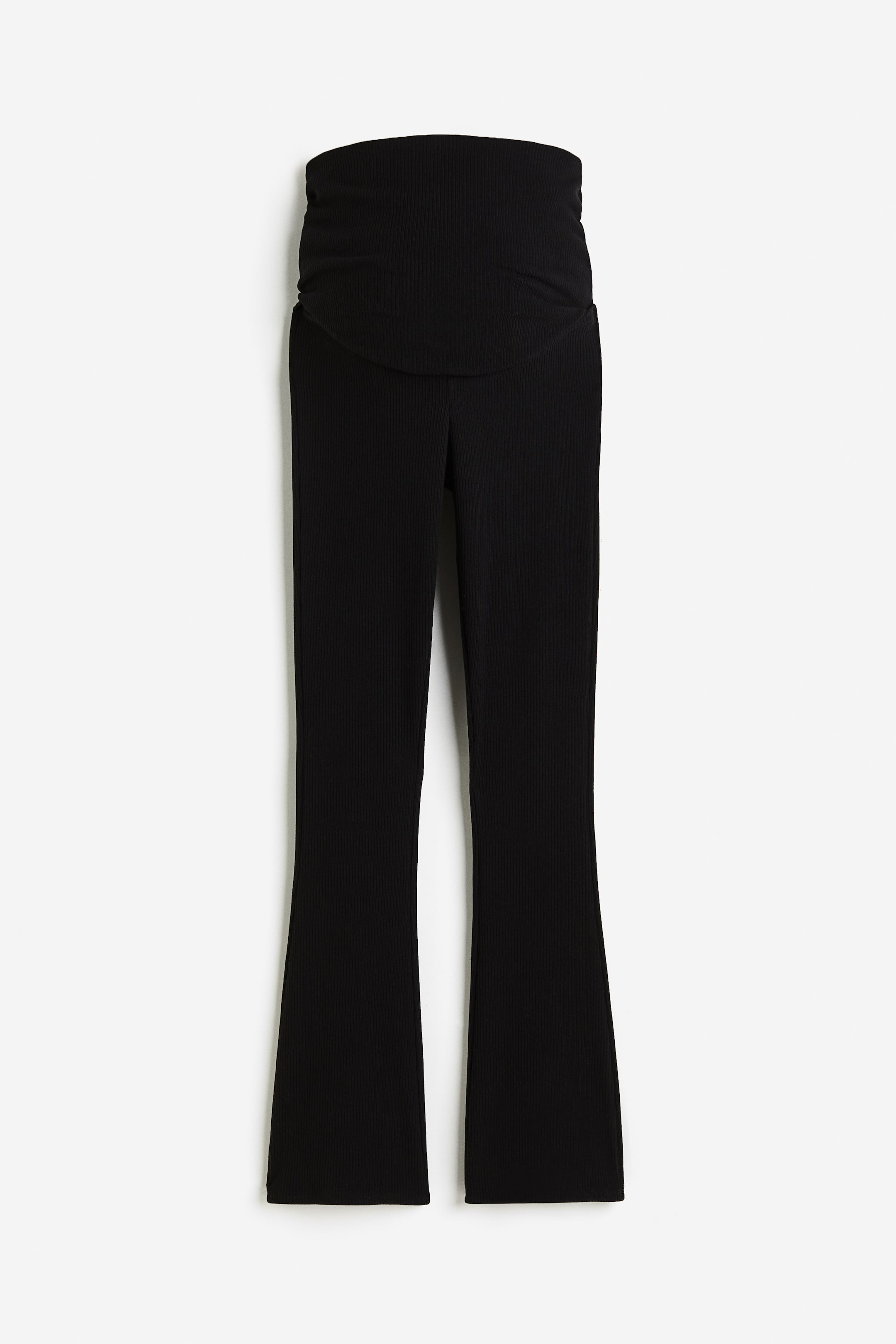 MAMA Before & After Ribbed Pants - High waist - Long - Black - Ladies ...