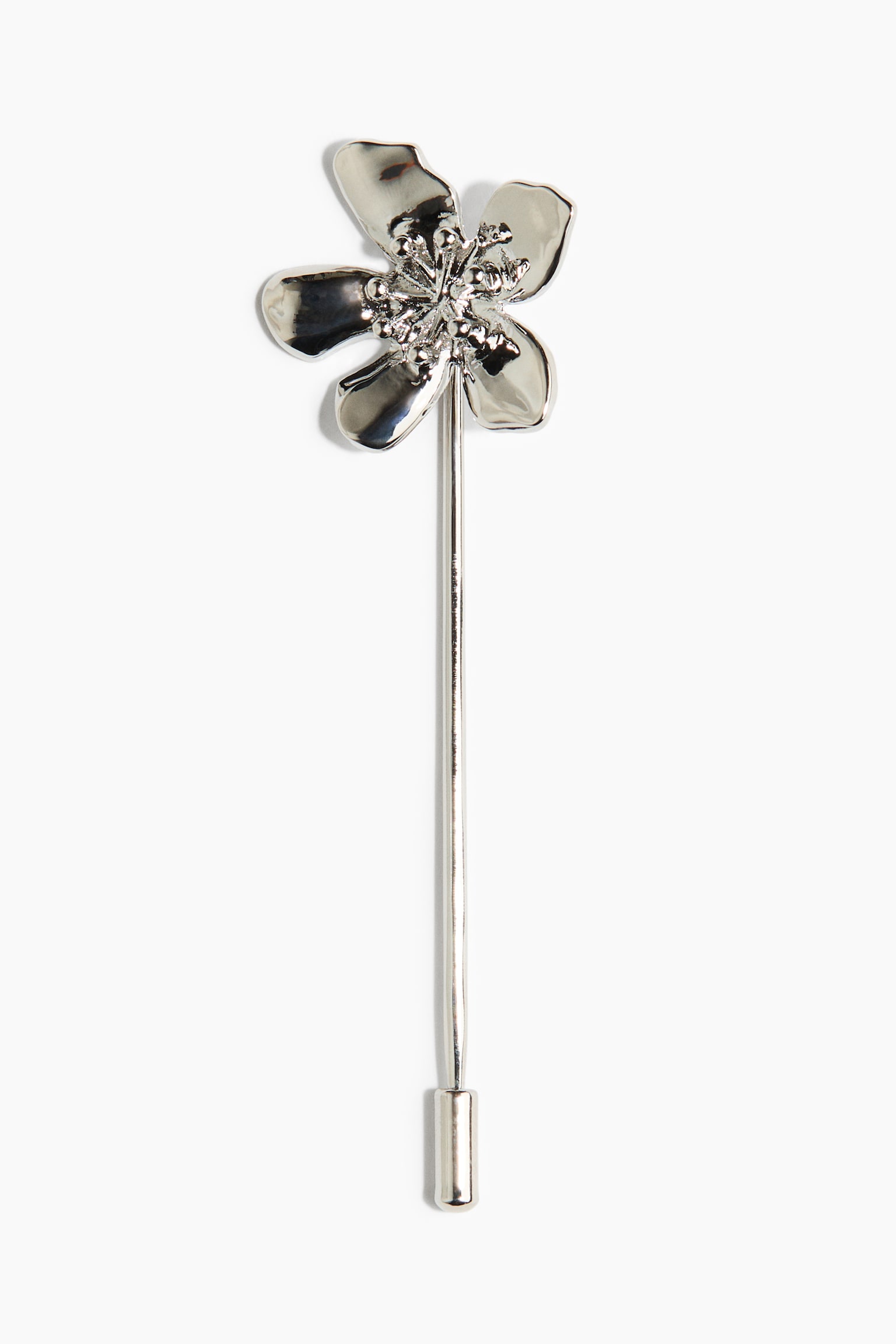 Flower brooch - Silver-coloured