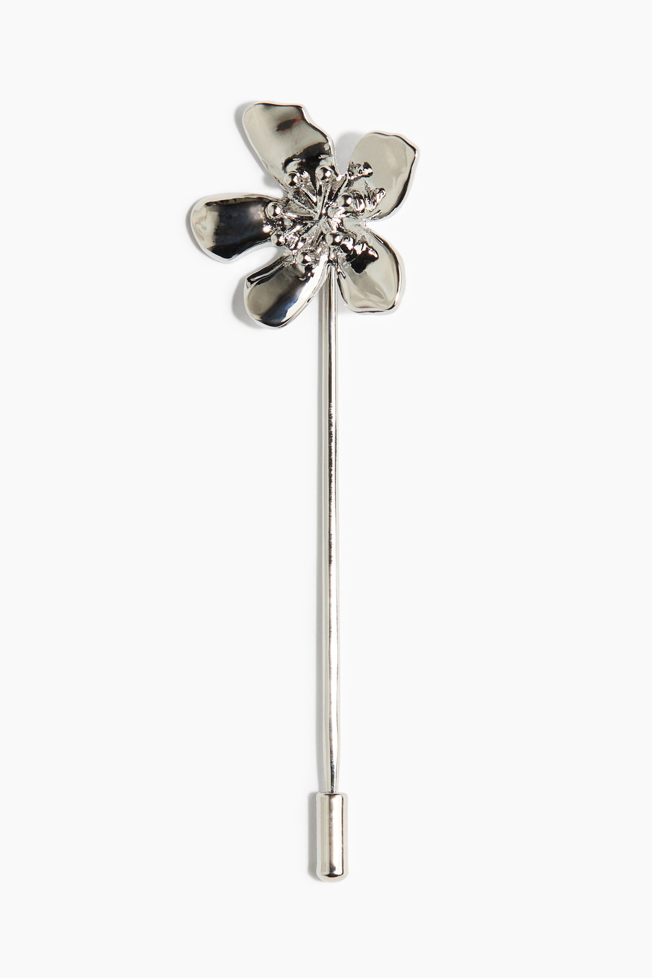 Visa större bild: Flower brooch - Silver-coloured - HERR | H&M FI 1